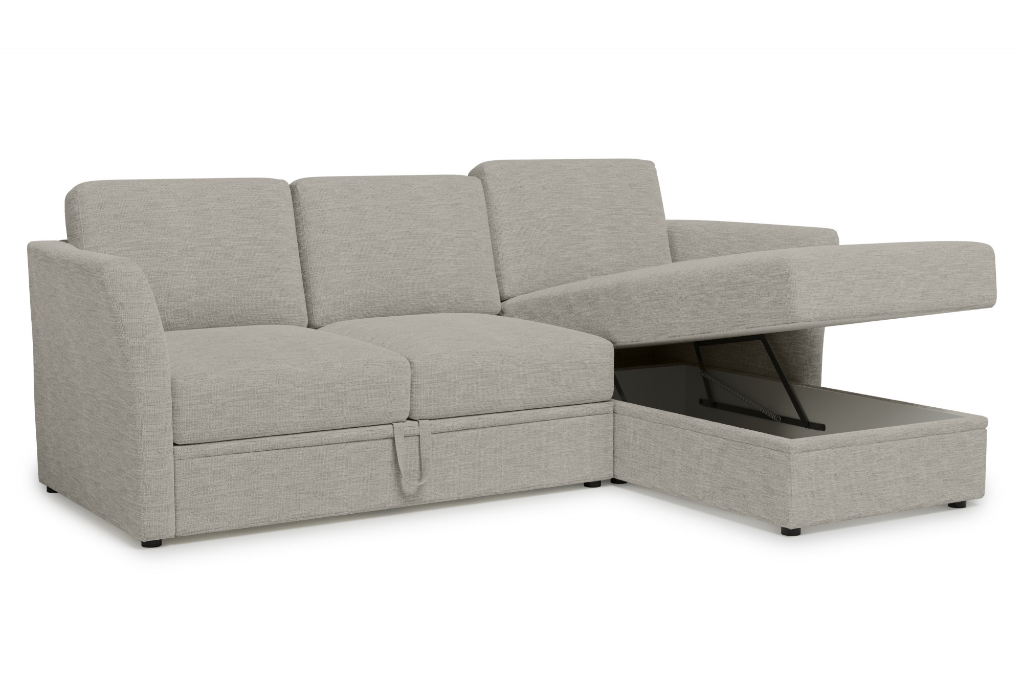 Home affaire Ecksofa »Lavars, L-Form, Schlafsofa«, mit Bettfunktion und Stauraum, in zwei verschiedenen Bezugsqualitäten