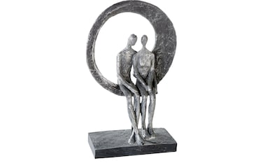 GILDE Dekofigur »Skulptur Parents Love, silber/natur«, (1 St.), Dekoobjekt, Höhe  32 cm, handgefertigt, aus Metall und Holz, Wohnzimmer kaufen im OTTO Online  Shop