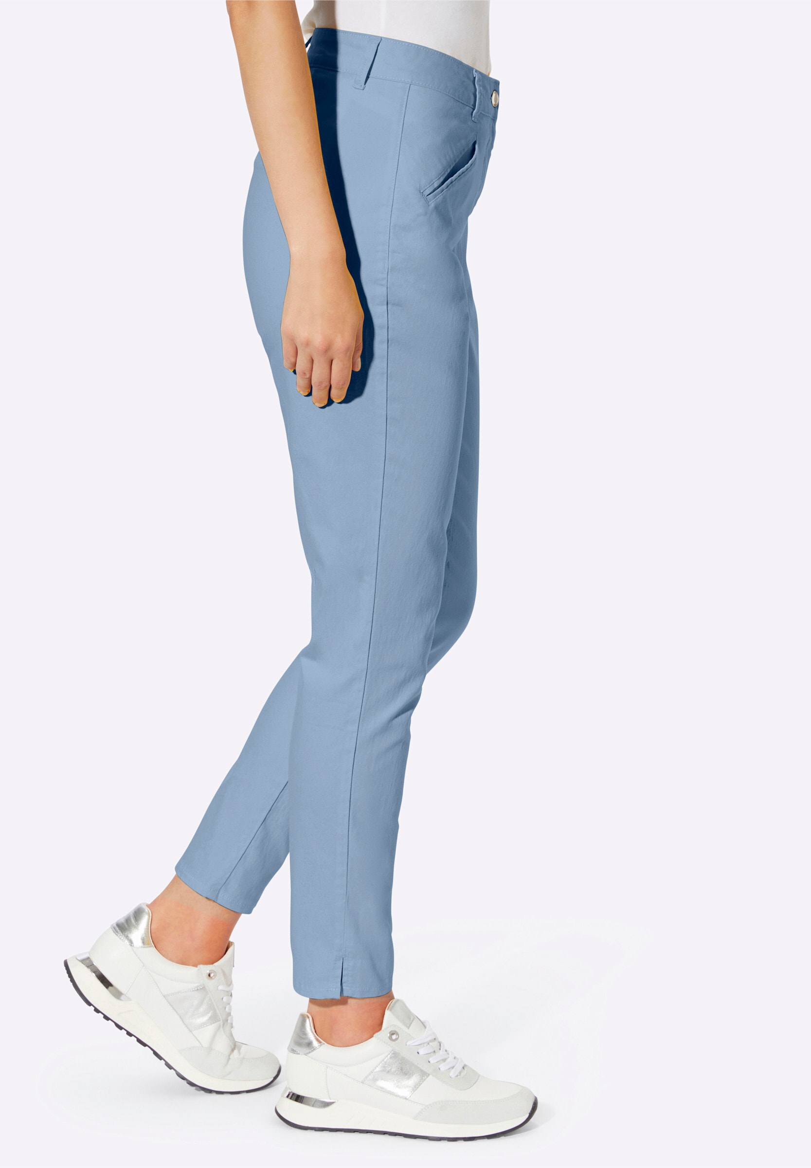 heine Stoffhose »Twill-Hose Röhrenhose mit Bügelfalten«