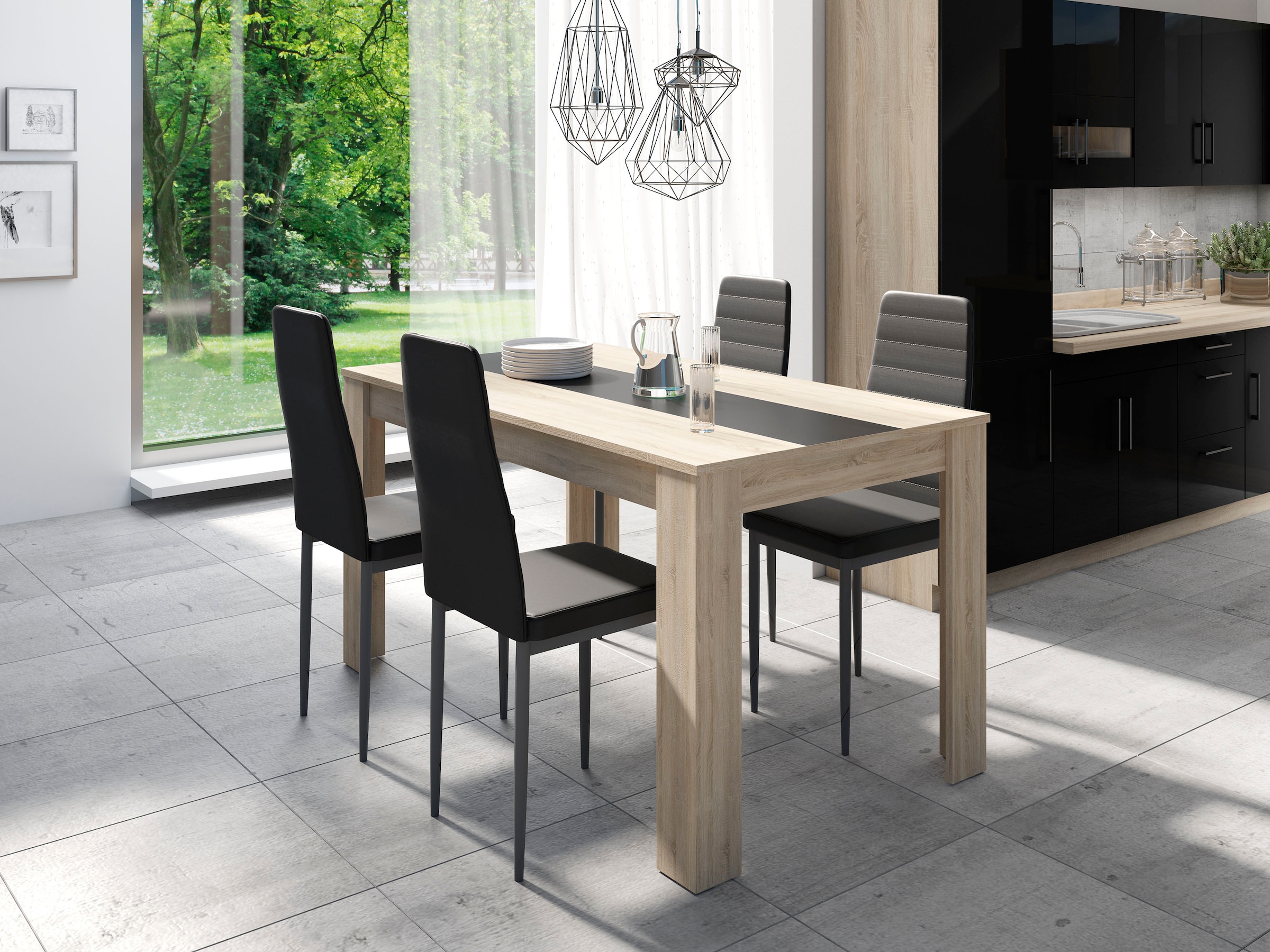 byLIVING Esstisch »Nori«, Breite 120, 140 oder 160 cm, Mittelplatte wendbar