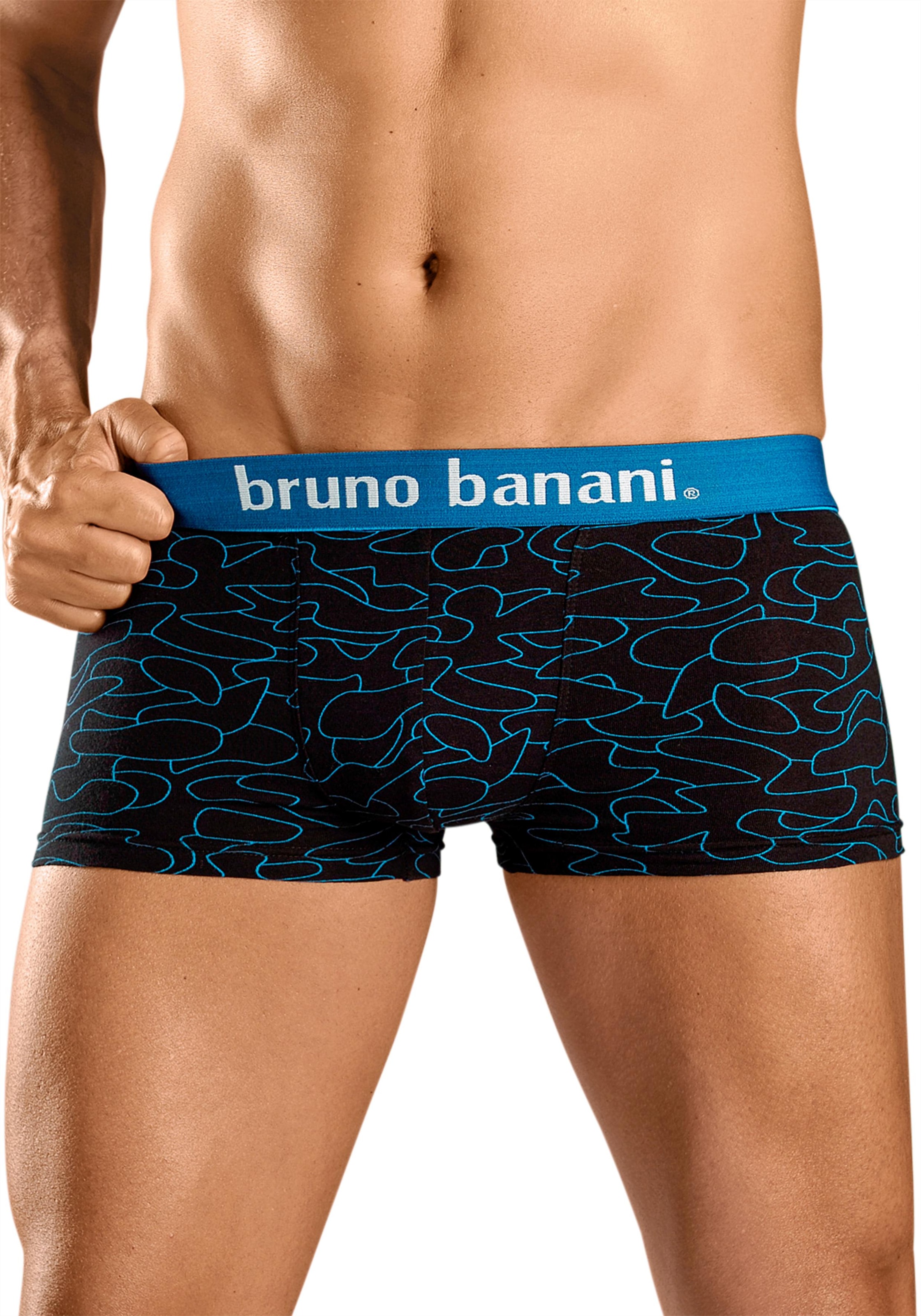 Bruno Banani Hipster, (Packung, 4 St.), Boxershorts in uni oder gemustert aus Baumwollmischung