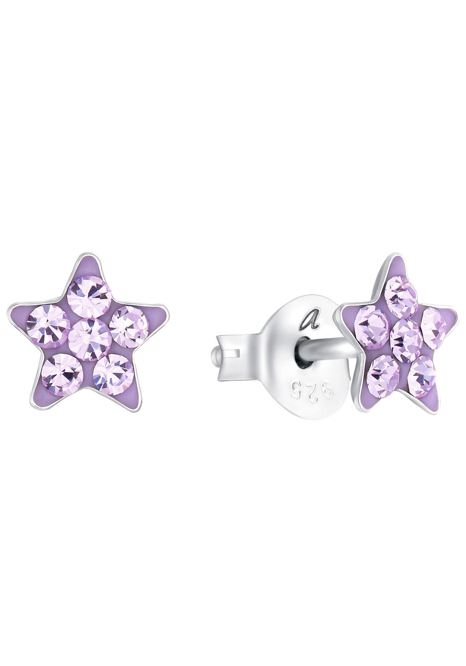 Amor Paar Ohrstecker »Sternchen, 2036522, 2036523, 2036524«, mit Kristallglas