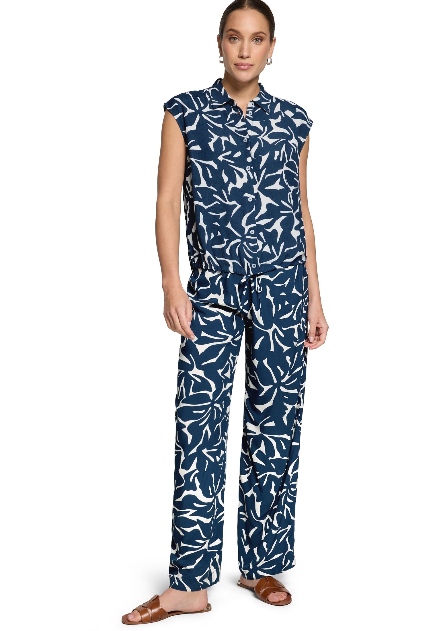 Zero Relaxhose »Casual-Hose mit Print.«
