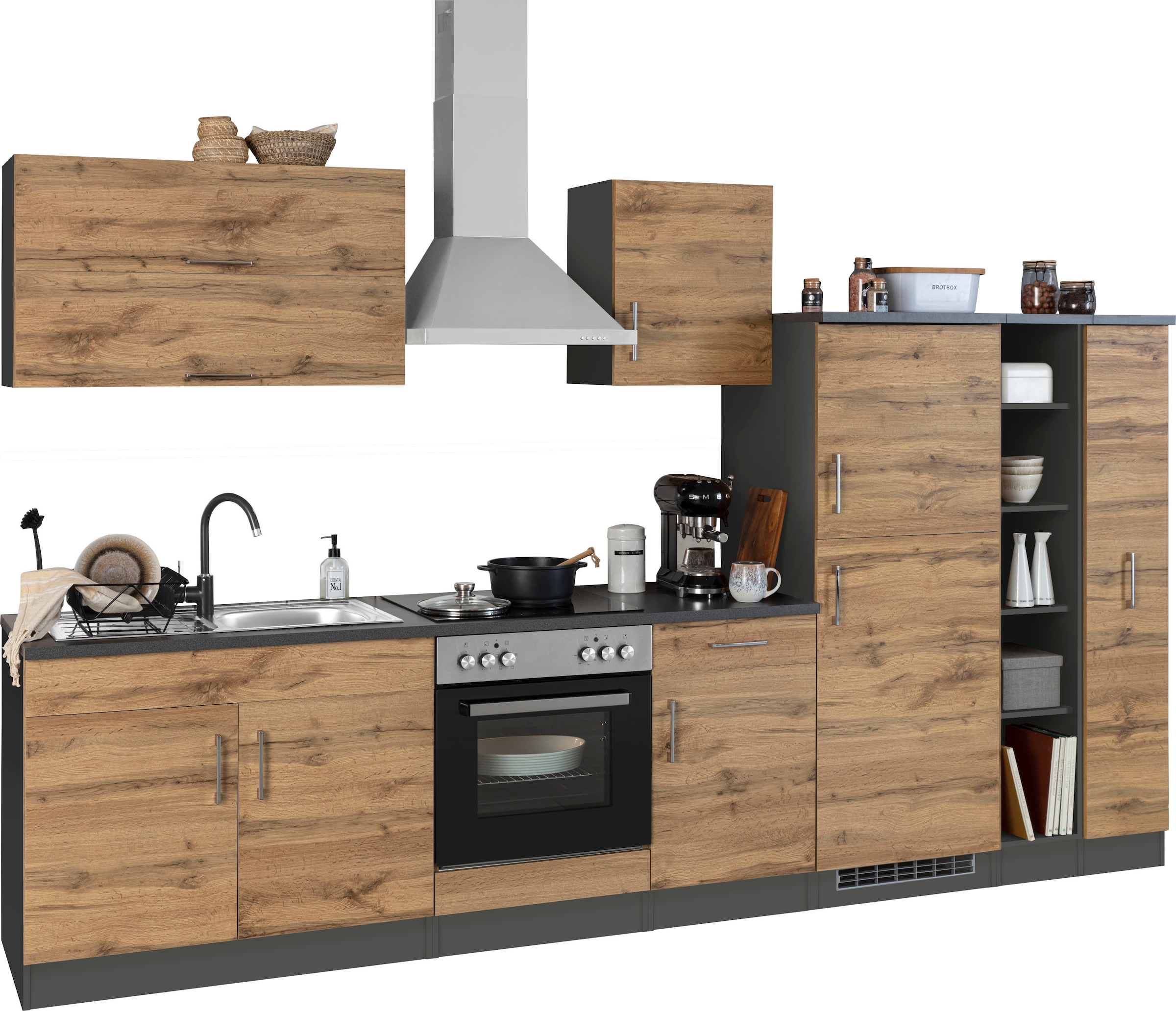 KOCHSTATION Küchenzeile »KS-Colmar« ohne E-Geräte, Breite 330 cm