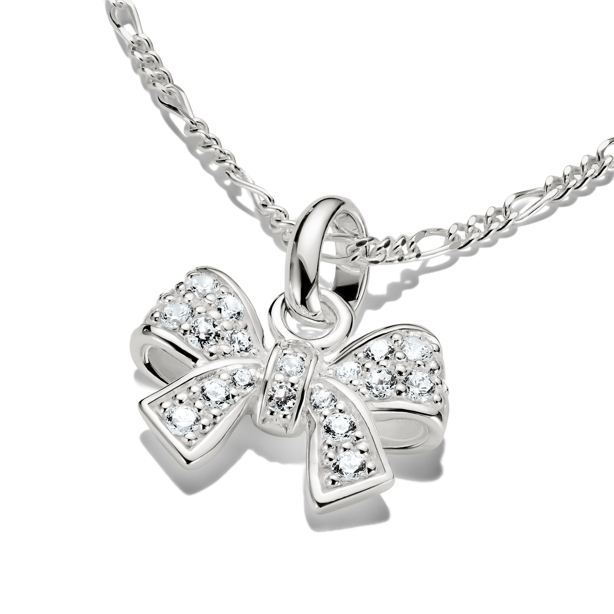 THOMAS SABO Charm-Einhänger »Charm Romantische Schleife - Connect« mit Zirkonia (synth.)