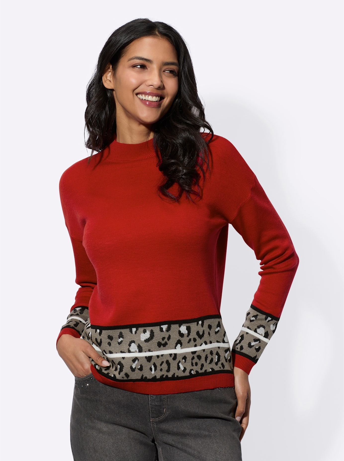 Classic Basics Stehkragenpullover »Langarm-Pullover«