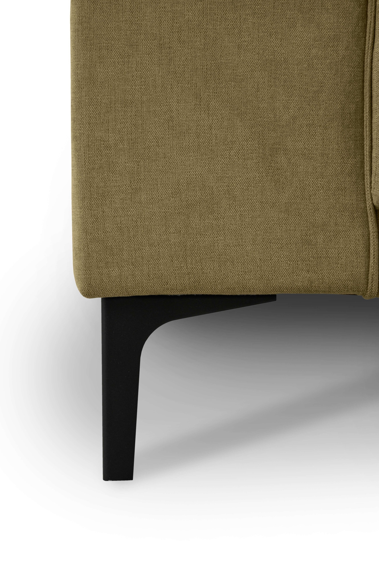 Places of Style Ecksofa »Polsterecke Oland, Struktur, Flachgewebe, Luxus-Microfaser, Boucle«, L-Form, 280 cm, Wellenunterfederung, Skandi-Design, Metallfüße
