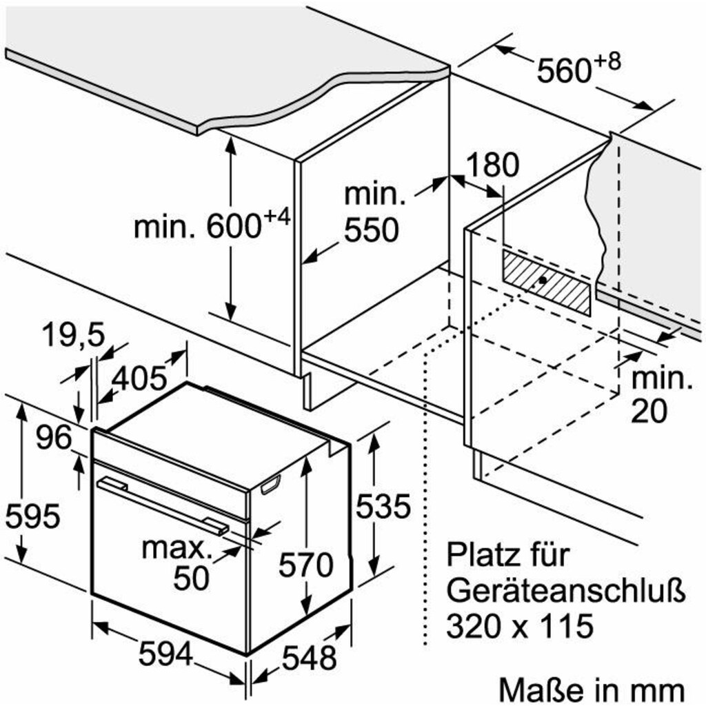 NEFF Einbaubackofen »B1ECC0AN0«, N 30, B1ECC0AN0, mit Teleskopauszug nachrüstbar, CircoTherm®-Heißluft