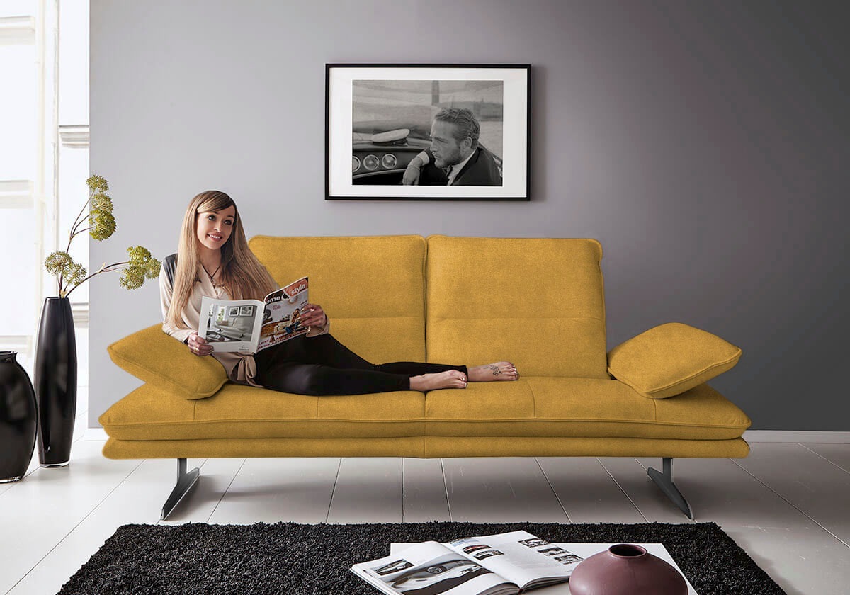 W.SCHILLIG 2-Sitzer »broadway, Designsofa mit tollem Sitzkomfort«, Sitztiefenverstellung, Kopfteil- & Seitenteilverstellung, Breite 216cm