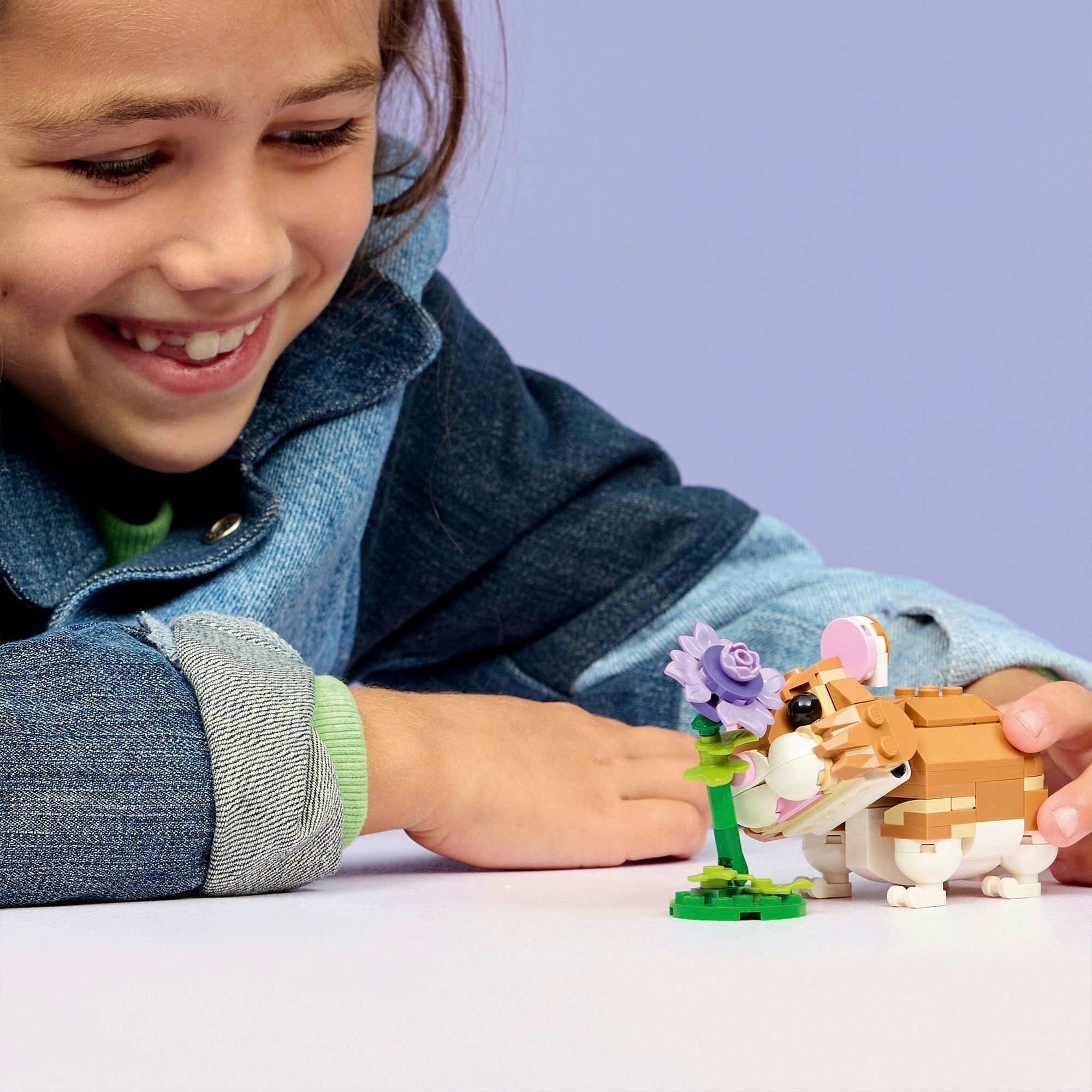 LEGO® Konstruktionsspielsteine »Niedlicher Hamster mit Blume (31376), LEGO Creator« Made in Europe