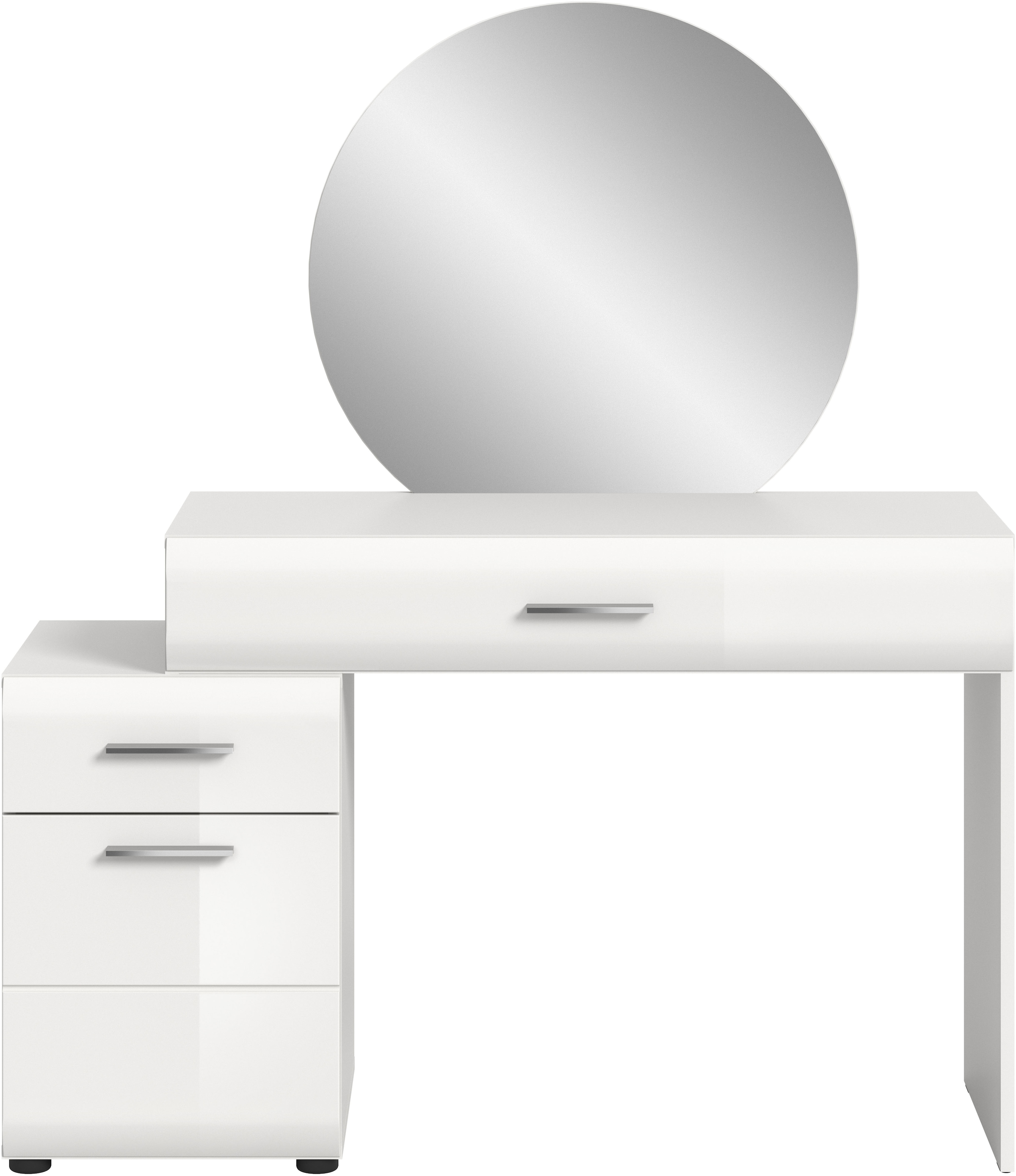 INOSIGN Schminktisch »FLORENZ, hochwertige MDF-Front, Rillenfräsung, 2 Schubladen, Spiegel« 1 Stk. tlg.