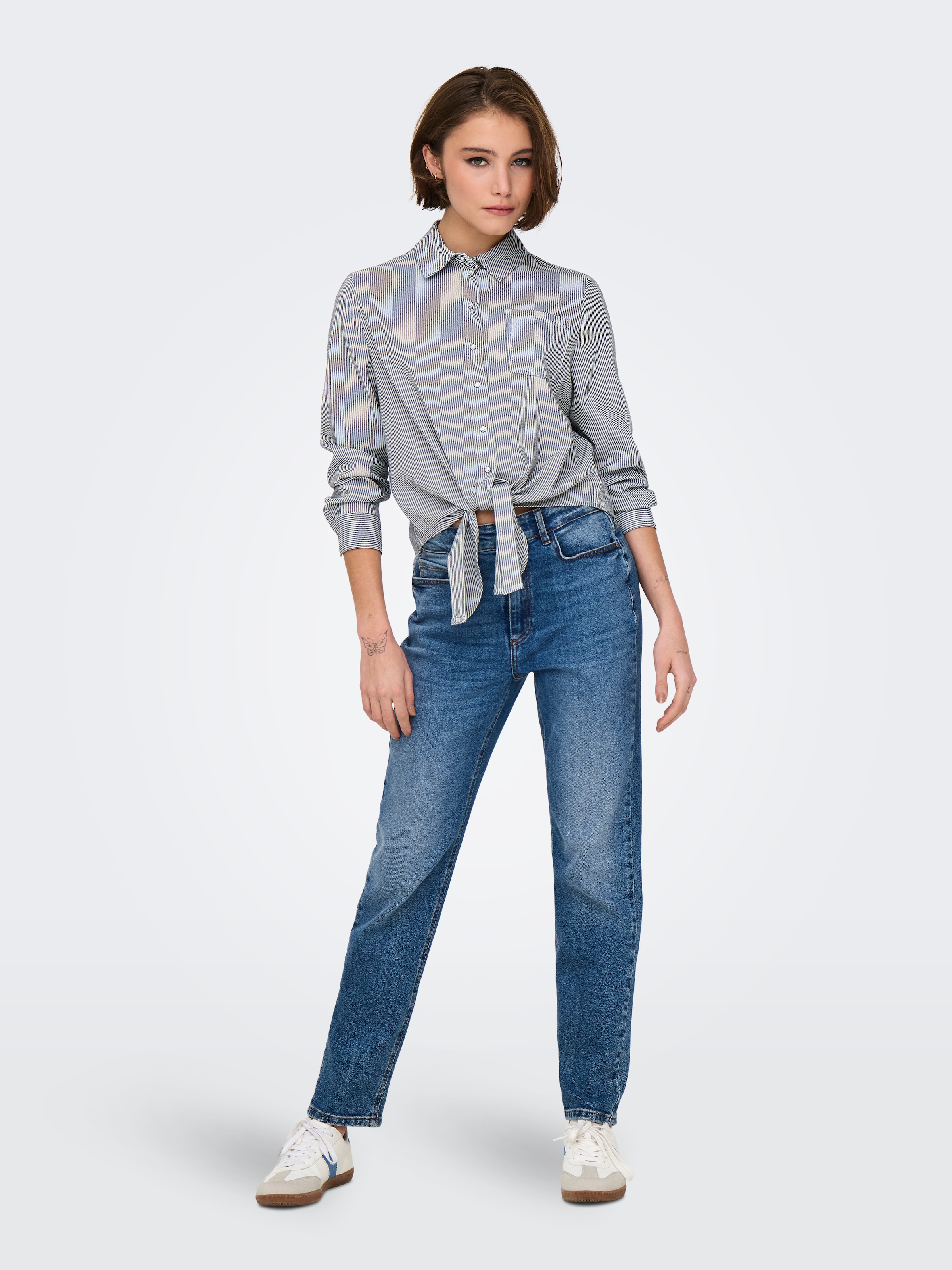 ONLY Hemdbluse »ONLLECEY LS KNOT SHIRT NOOS WVN«