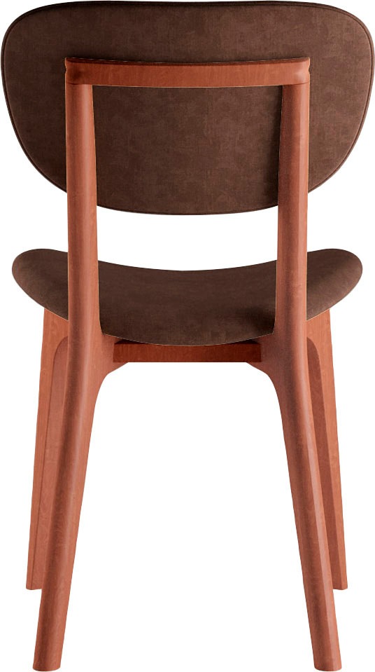 INOSIGN Stuhl »COZY Made in Italy«, (Set), 2 St., Microfaser, Gestell in Buche, Kirsch- oder Nussbaum, Massivholz, Design Stuhl