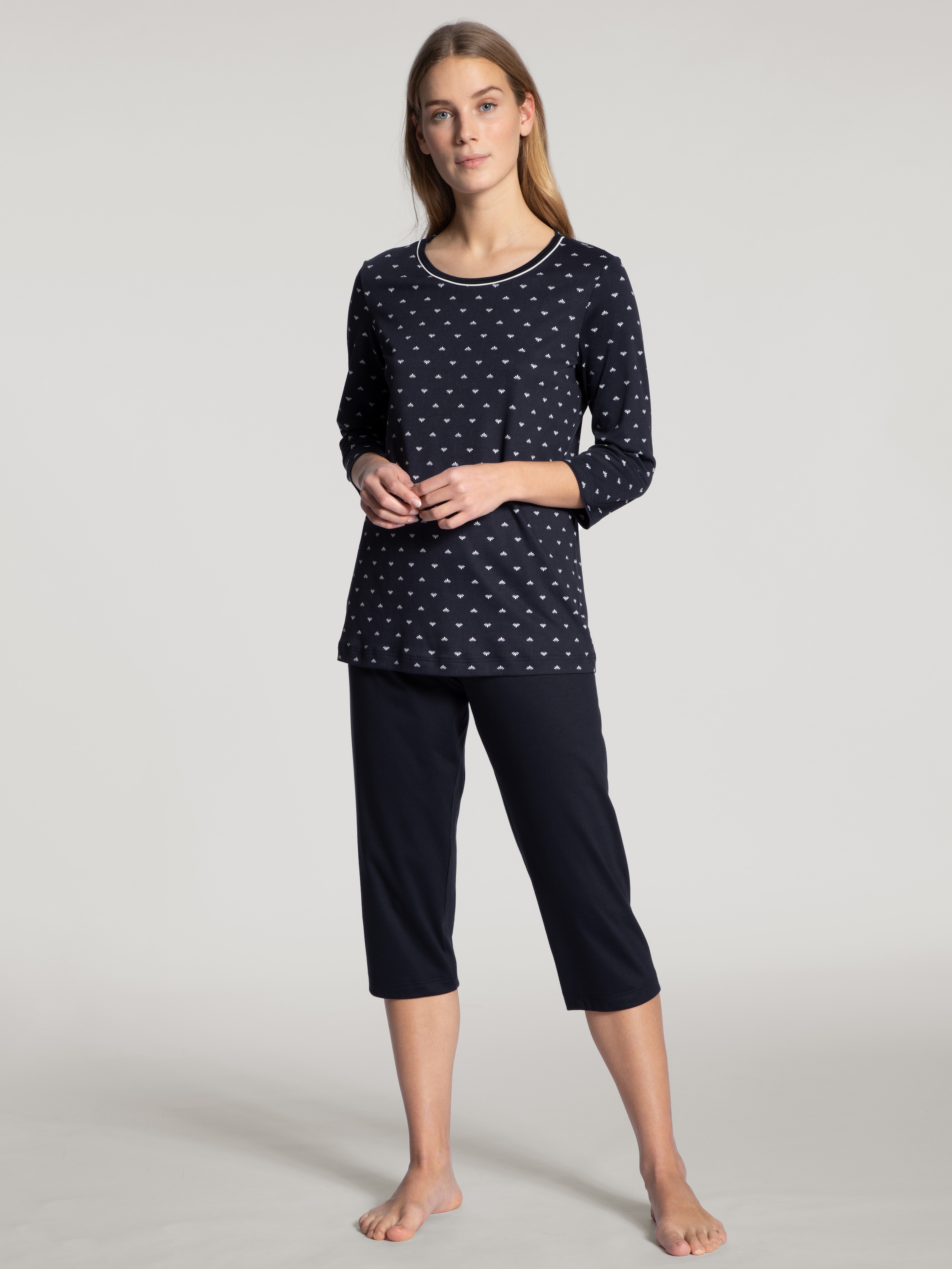 CALIDA Pyjama »Night Lovers«, (2 tlg.), mit verspieltem Muster