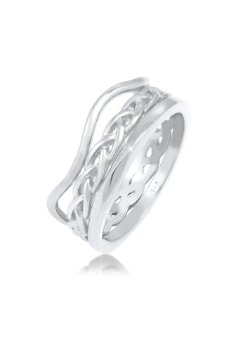 Elli Ring-Set »Ringset Trend Welle Zopf Gedreht Style 925 Silber« kaufen