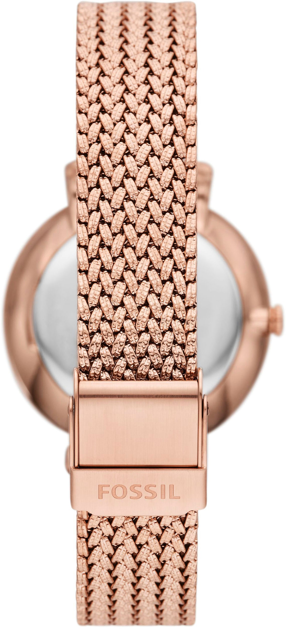 Fossil Quarzuhr »JACQUELINE«, Armbanduhr, Damenuhr, Datum, analog, Edelstahlarmband, Datum