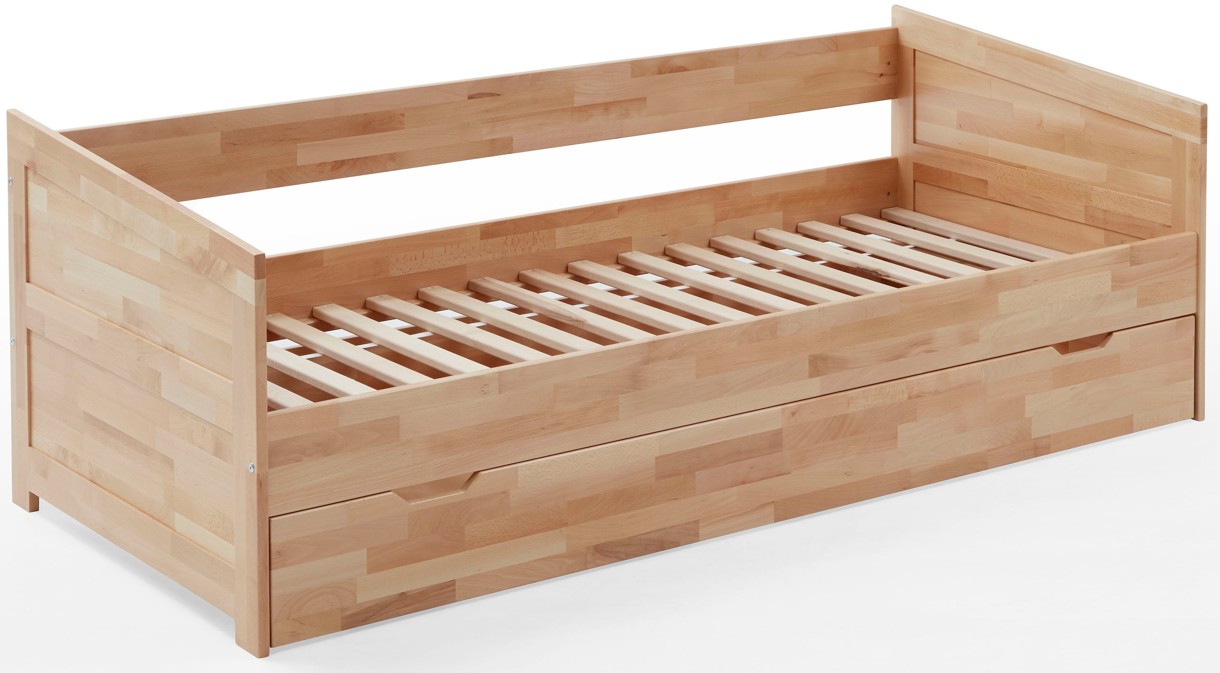 Relita Funktionsbett »Funktionsbett Nina«, Funktionsbett mit Bettschublade, Buche massiv lackiert
