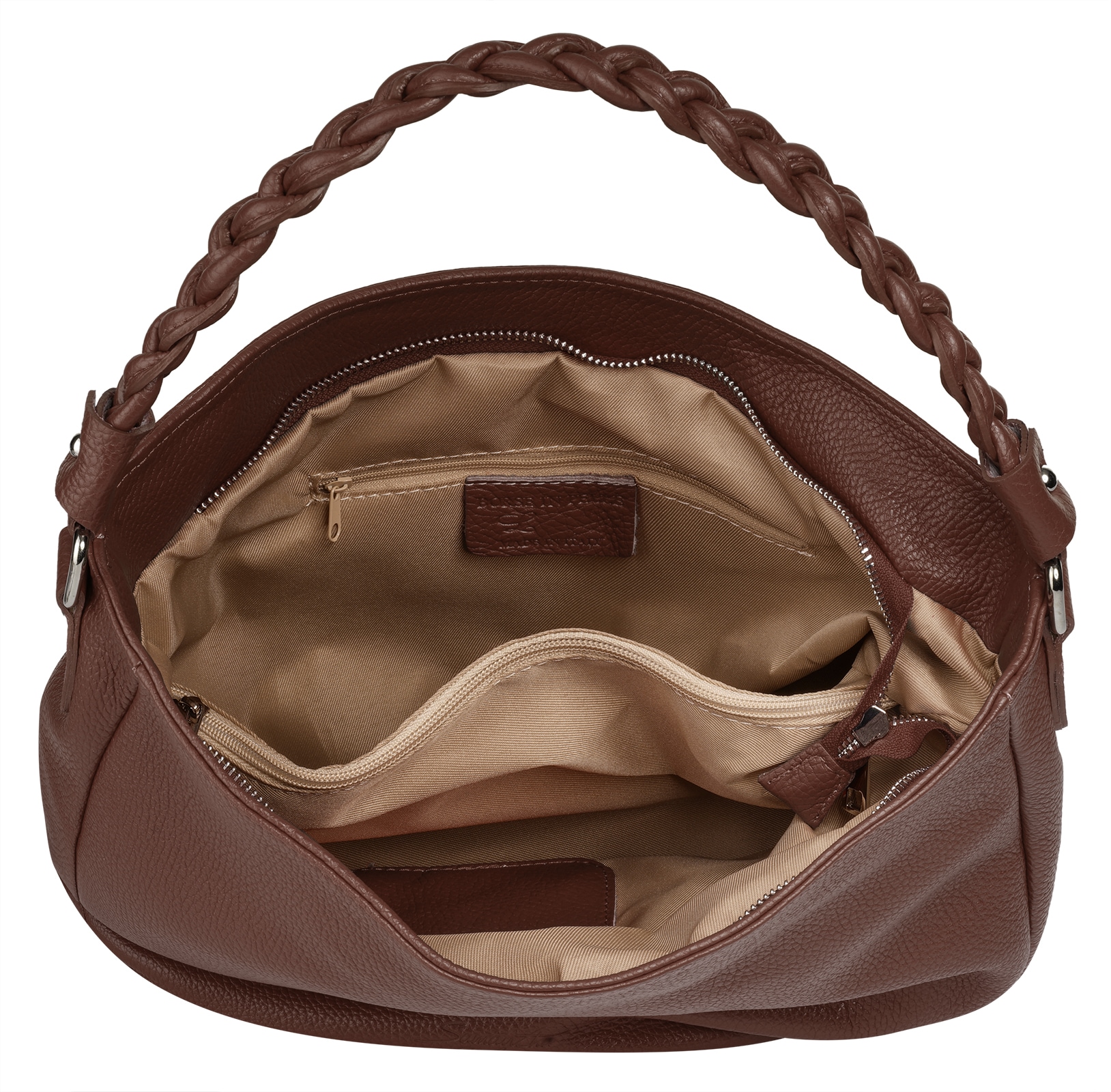 Samantha Look Henkeltasche echt Leder, Made in Italy