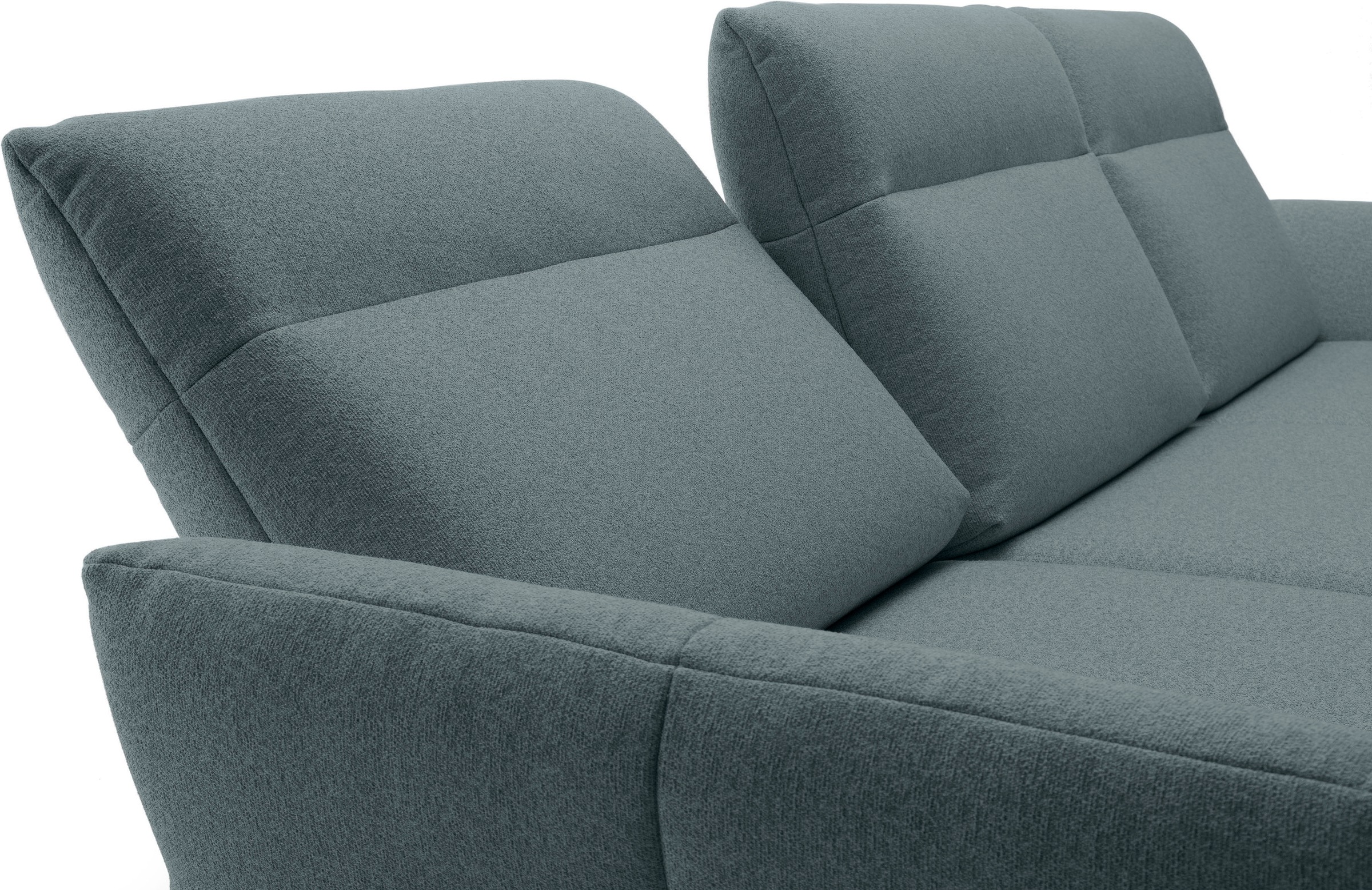 Creation BY ROLF BENZ Ecksofa »CR.460«, Sockel in Eiche, Winkelfüße in Umbragrau, Breite 338 cm