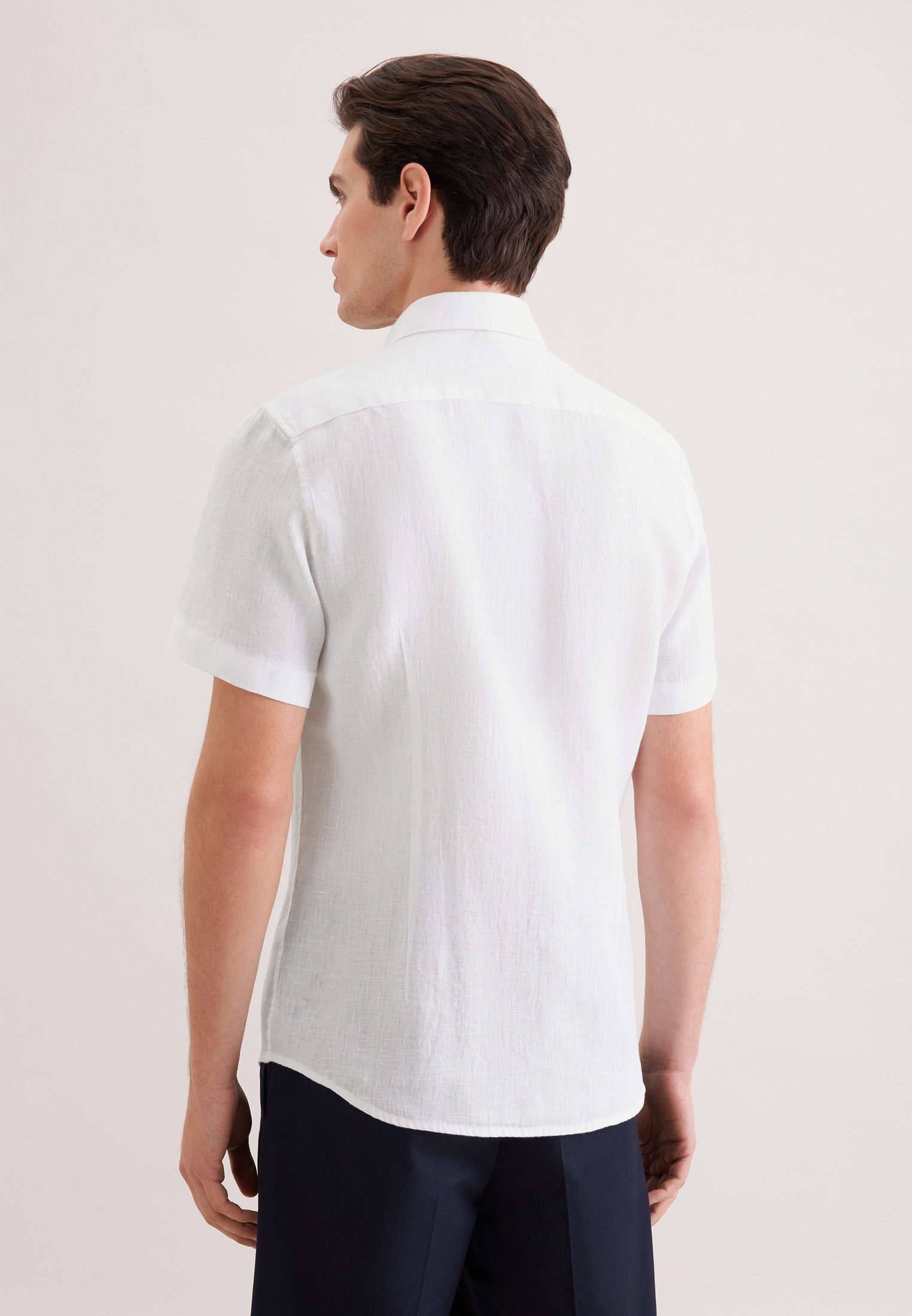 seidensticker Leinenhemd »Schwarze Rose« Shaped 1/2 Kentkragen Uni