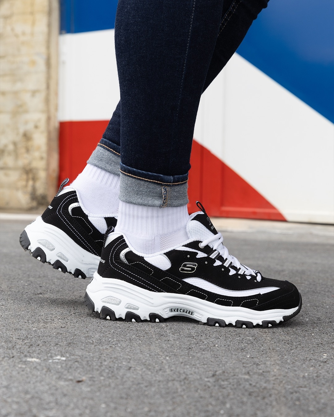 Skechers Sneaker »D´Lites - Biggest Fan«, Freizeitschuh, Halbschuh, Schnürschuh im trendigen Chunky-Style