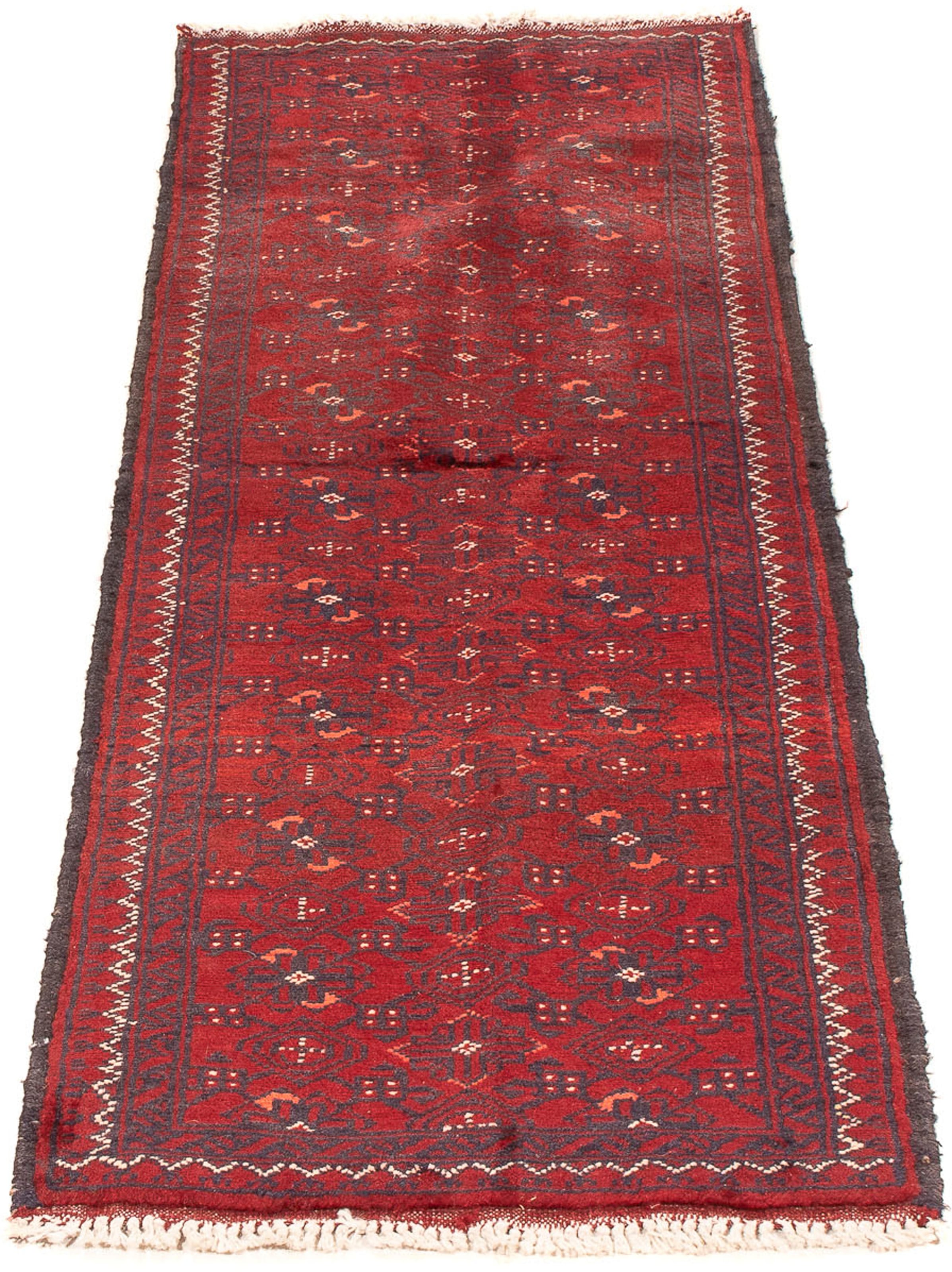 Orientteppich »Afghan - 140 x 44 cm - rot«, rechteckig, Wohnzimmer, Handgeknüpft,...