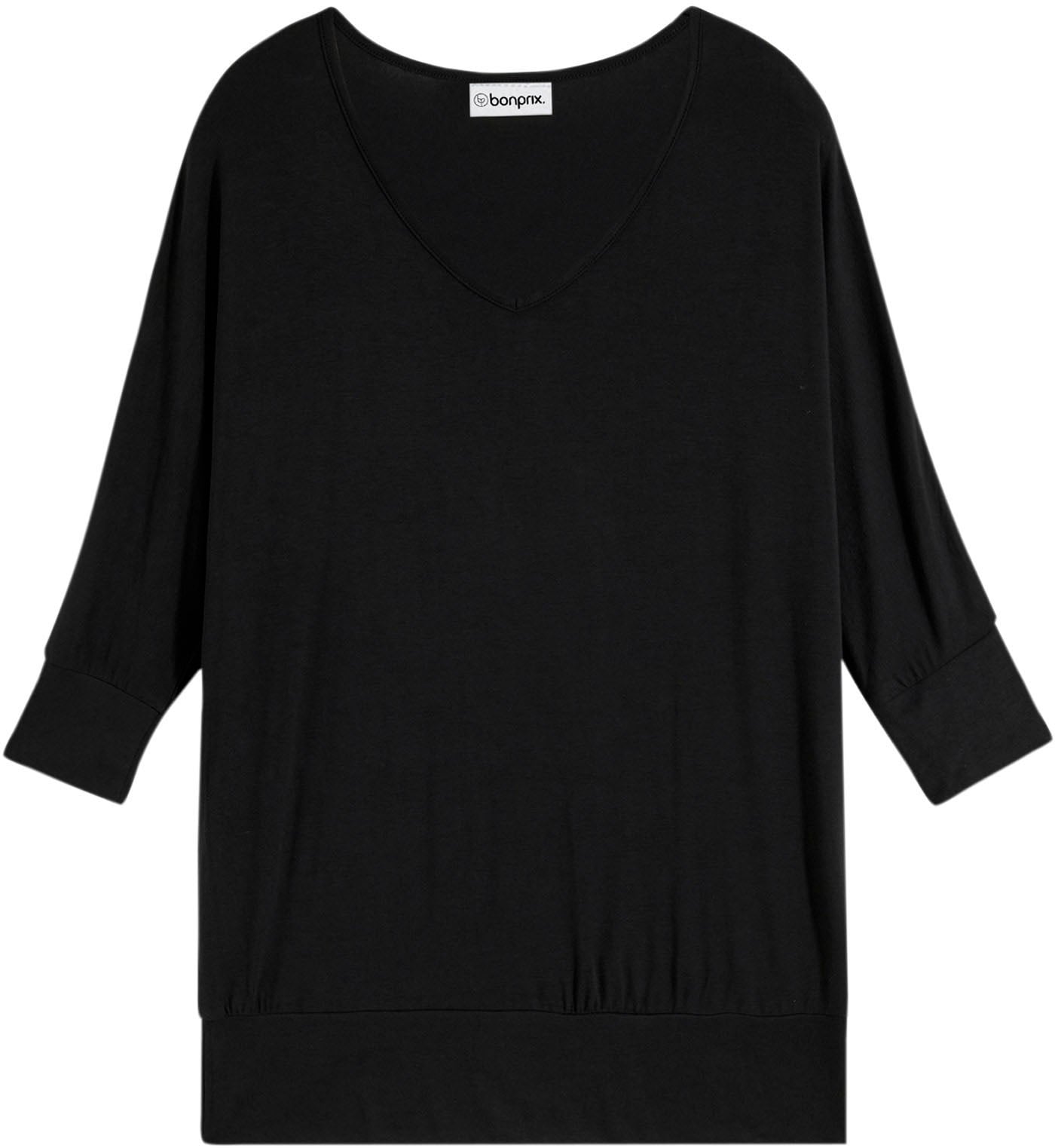 bonprix Oversize-Shirt »Oversized-Shirt aus fließender Viskose« weite Passform, 3/4-Ärmel, weiter Ausschnitt, aus Viskose