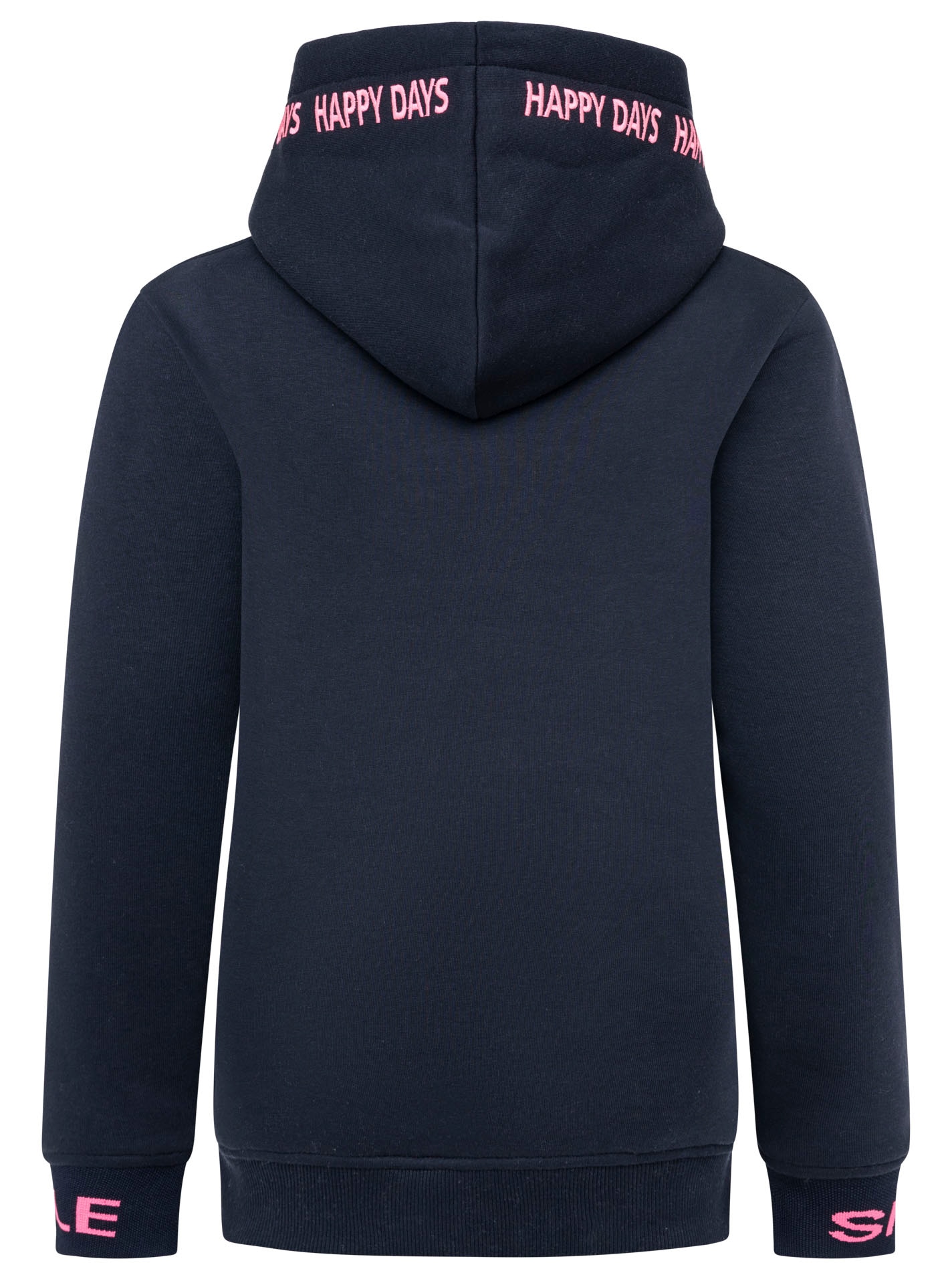 Zwillingsherz Hoodie »"Happy Days"«, mit gestickten pinken Details