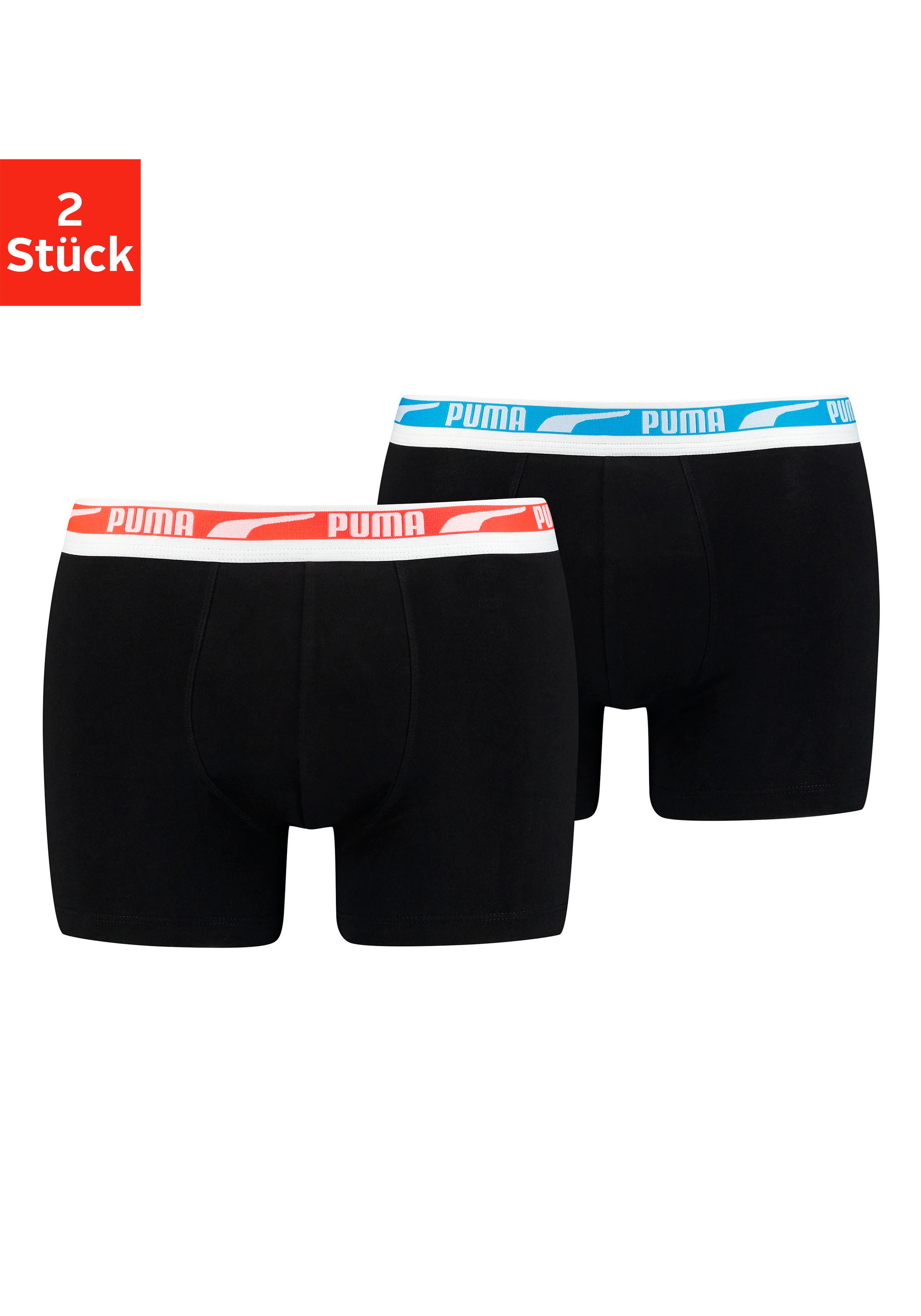 PUMA Boxer, (2 St.), mit Markenschriftzug im Bund