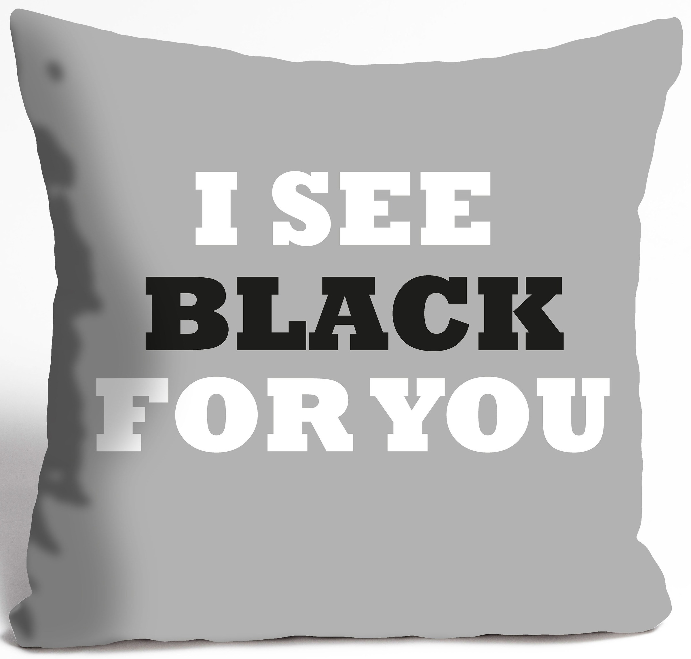 queence Dekokissen »I SEE BLACK FOR YOU«, Kissenhülle ohne Füllung, 1 Stück