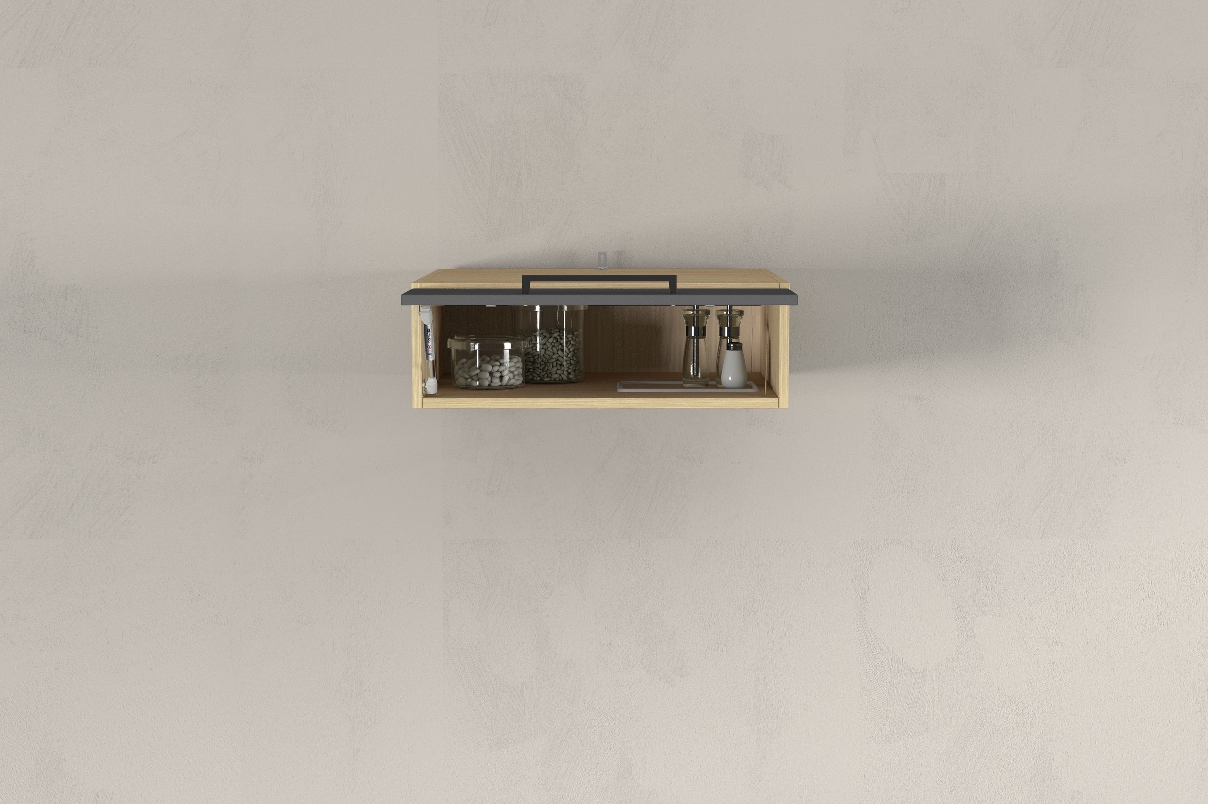 KOCHSTATION Aufsatzschrank »Luna, Hängeschrank, Küchenhängeschrank, Made in Italy« B/T/H: 60×60×20 cm, zusätzlicher Stauraum über der Arbeitsfläche