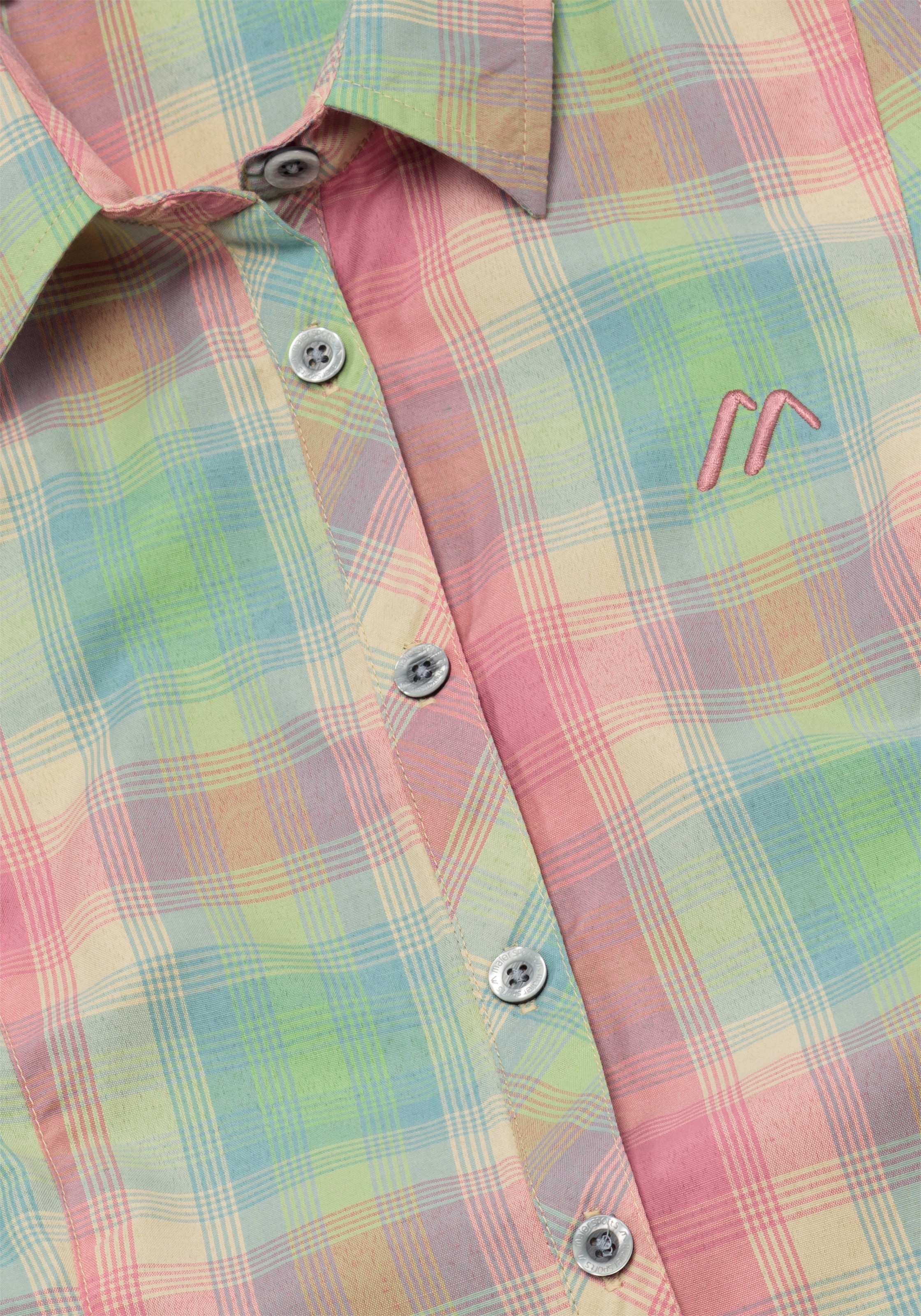 Maier Sports Funktionsbluse »Nanni« Damen Bluse, leichte Langarmbluse, Blusen-Shirt, Karobluse, Reg Fit