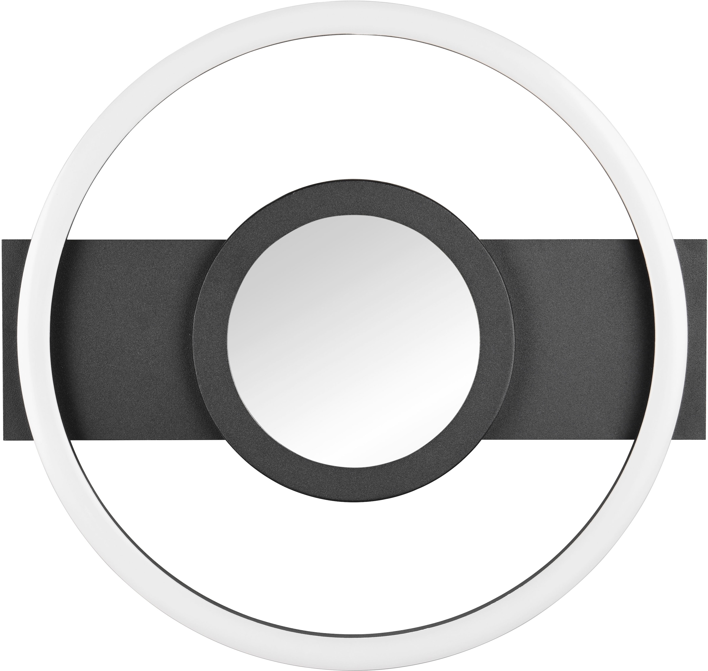 REALITY Leuchten LED Deckenleuchte »WHEELER, LED Deckenlampe 16W 2000 Lumen 3000K warmweißes Licht« LED-Board 1 Stk. Warmweiß Lichteffekte mit Spiegelfolie, 35 x 33 cm, Wand- oder Deckenleuchte