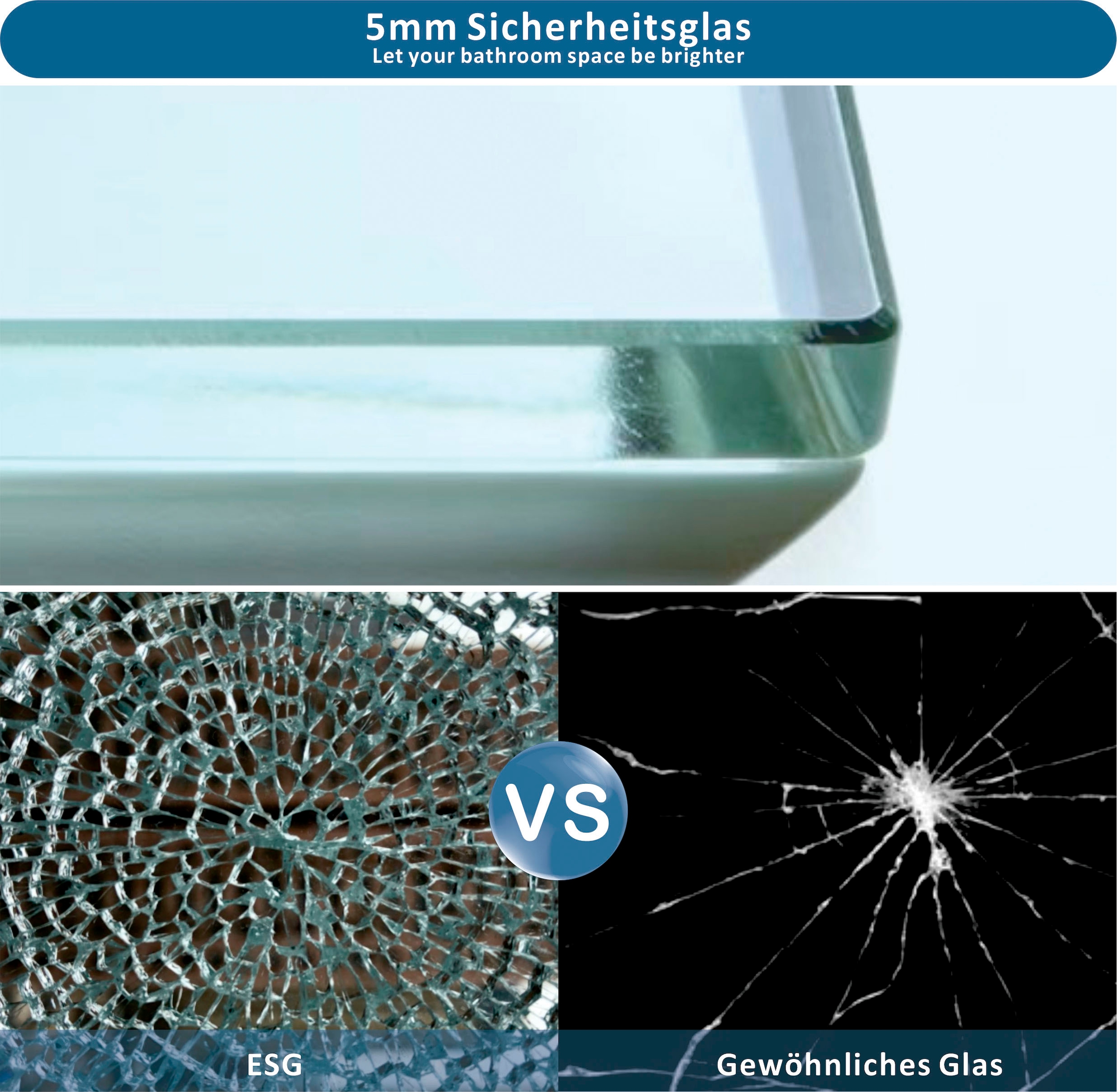 welltime Badewannenaufsatz »Summer Single foggy« Schwenkbarer Badewannenaufsatz mit satiniertem Glas (Milchglas)