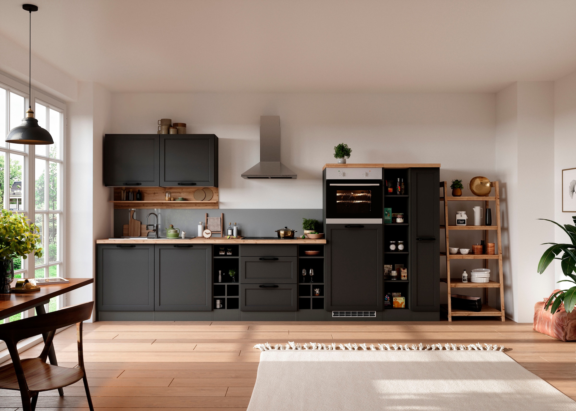 KOCHSTATION Küchenzeile »KS-Lana« 360 cm breit, wahlweise mit oder ohne E-Geräte