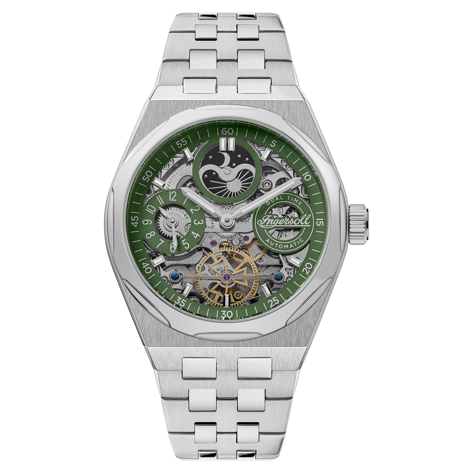 Ingersoll Automatikuhr »The Broadway« Armbanduhr, Herrenuhr, Mechanische Uhr, Edelstahlarmband, analog