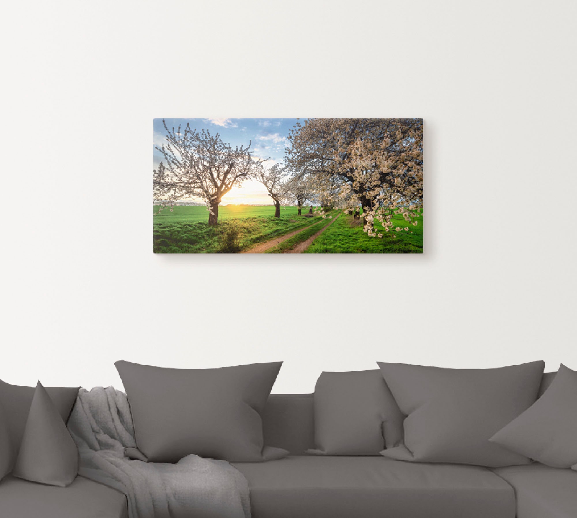 Artland Leinwandbild »Kirschallee« Felder 1 Stk. tlg. auf Holzrahmen gespannt