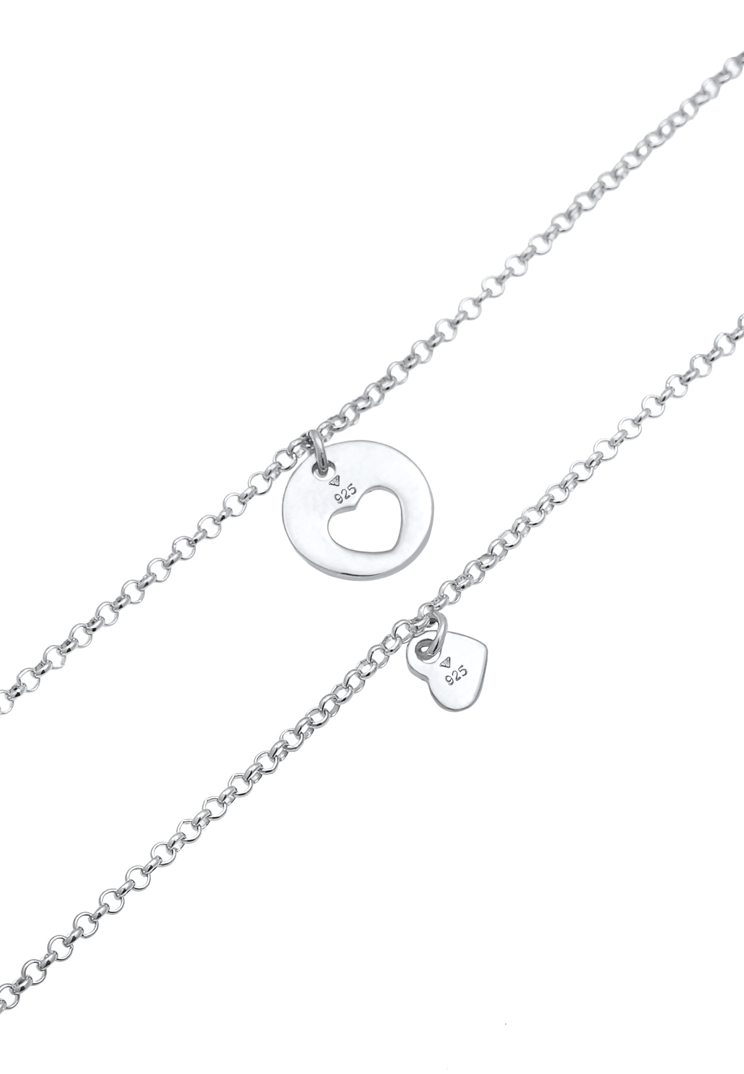 Elli Armketten Set »Armband Herz Mutter Tochter Herzchen Look 925 Silber«