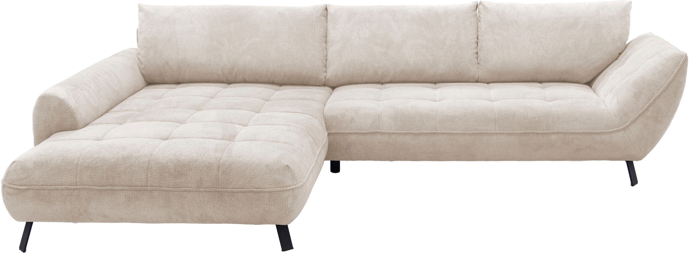 exxpo - sofa fashion Ecksofa »Biarritz modern und elegantes Mega Sofa mit tollem Sitzkomfort, L-Form«, XXL– Longchair Ecke in hochwertiger Verarbeitung, Stellmaße 324x203cm