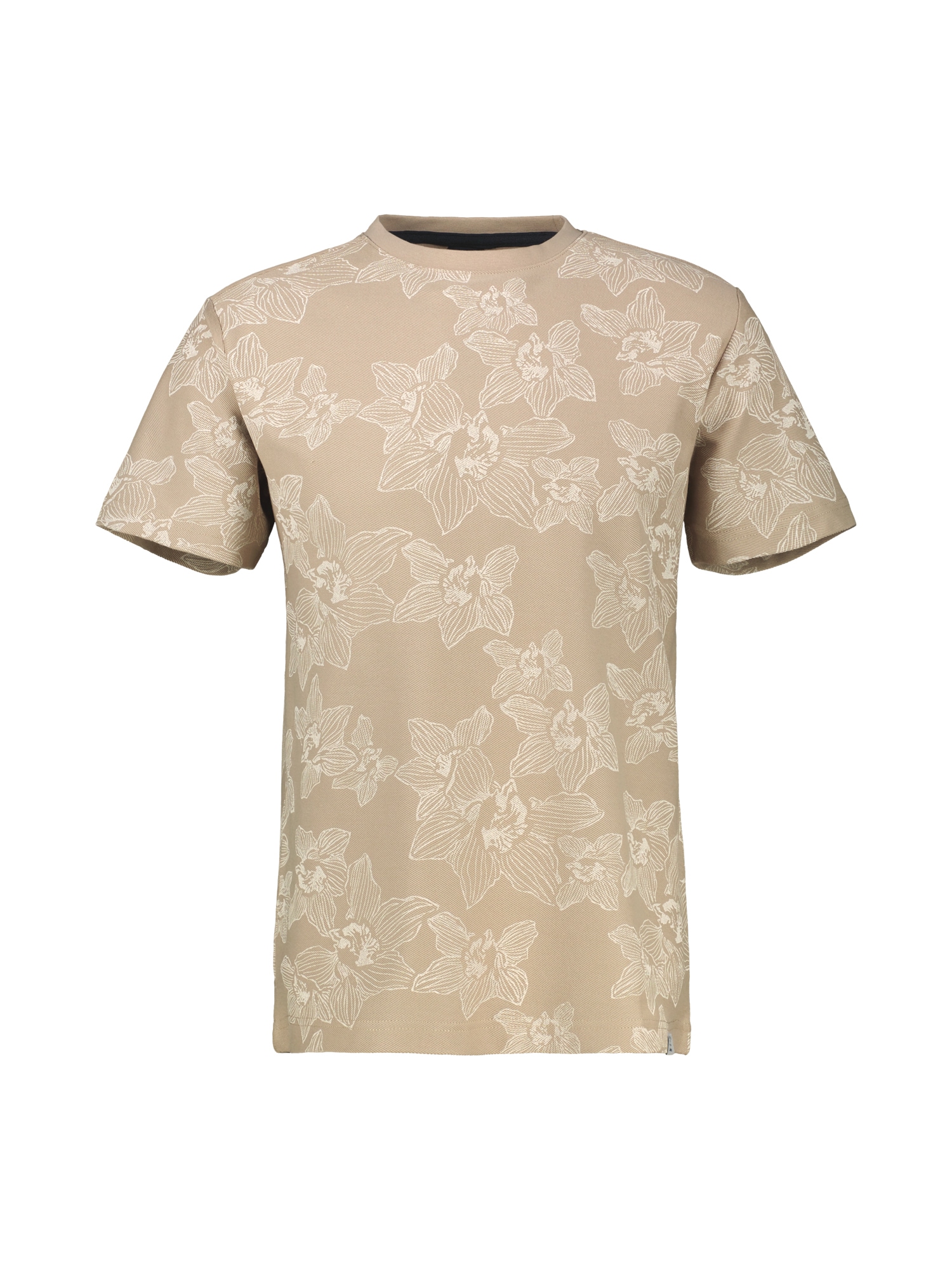 LERROS T-Shirt »T-Shirt mit floralem Print und O-Neck in Jersey-Qualität«