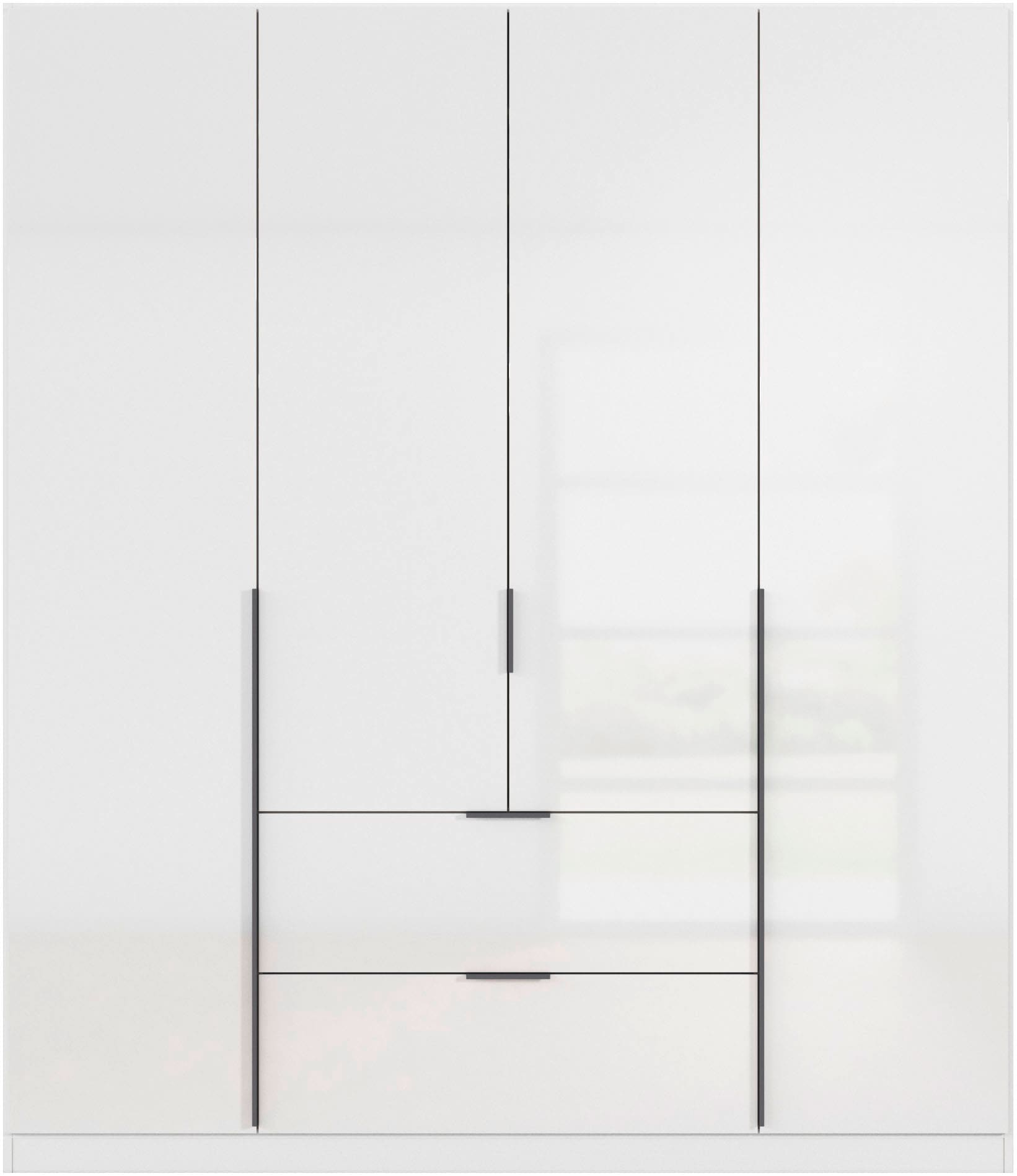 rauch Drehtürenschrank »Kleiderschrank Schrank Garderobe AGORDO mit Dekor- oder Hochglanzfront«, (in zwei Griff-Farben mit Dekor- oder Hochglanzfront), mit Außenschubkästen, in 6 Breiten und 2 Höhen MADE IN GERMANY