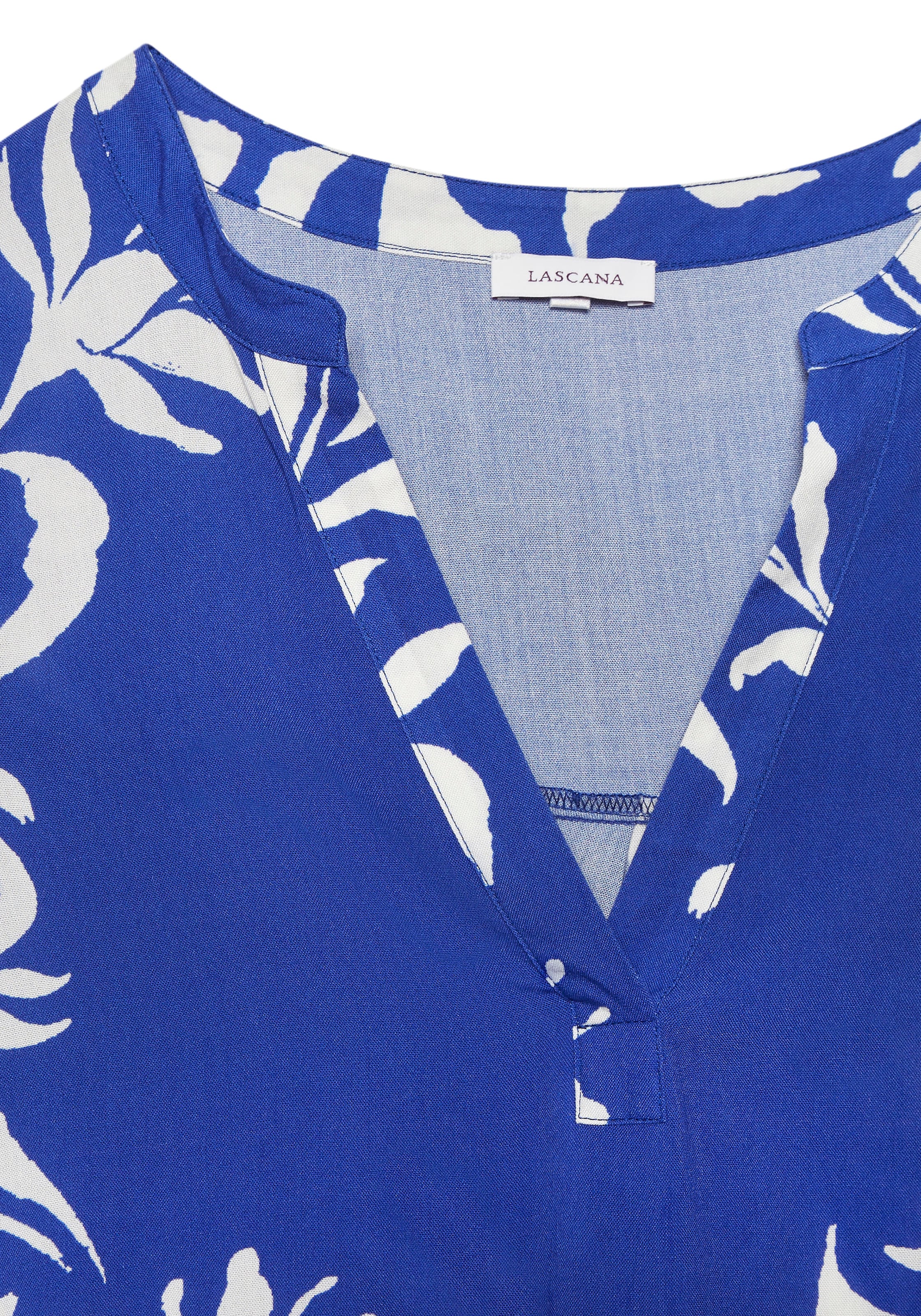 LASCANA Blusentop, mit Blumenprint und V-Ausschnitt, Blusenshirt