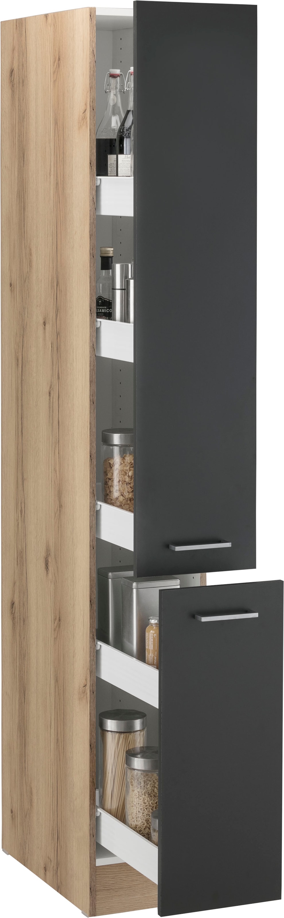 OPTIFIT Apothekerschrank »Iver« Breite 30 cm, mit 2 Auszügen, 5 Ablagen