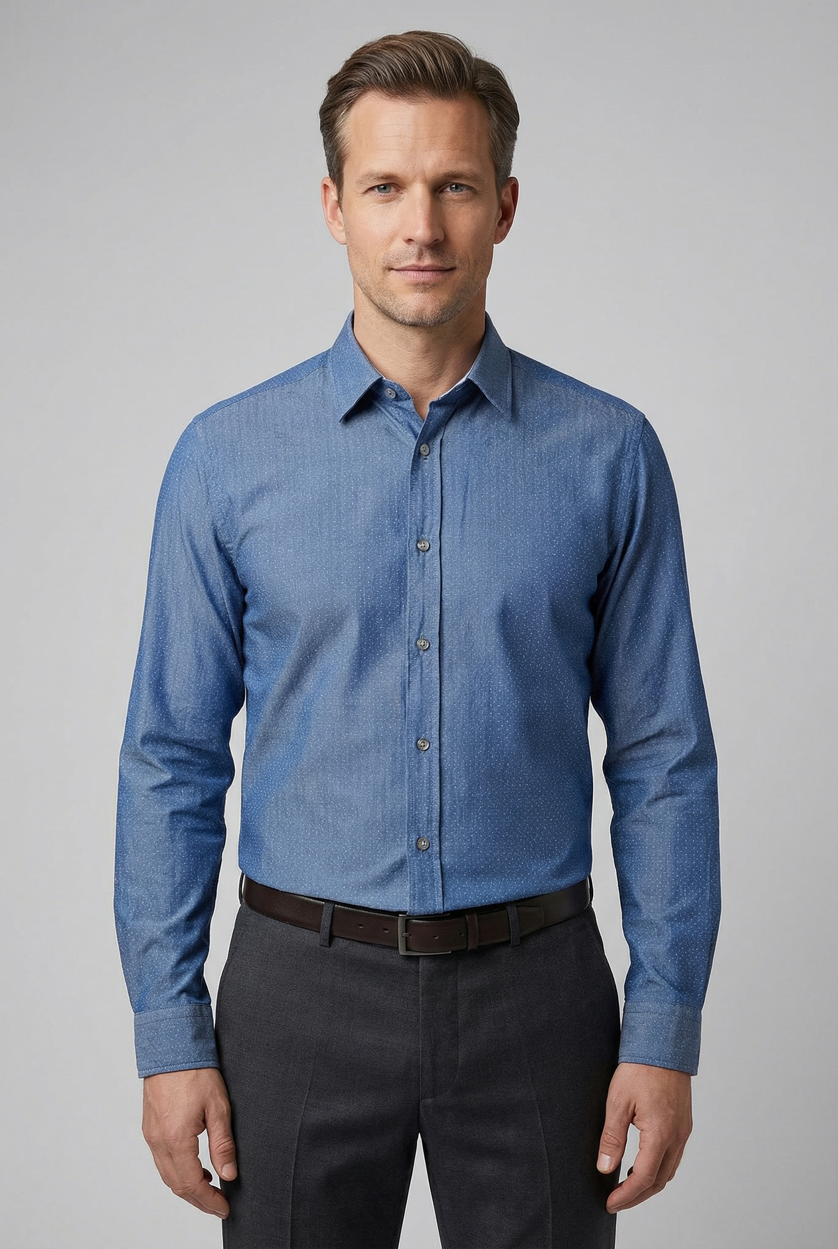 OLYMP Langarmhemd Freizeithemd, regular fit, Kentkragen