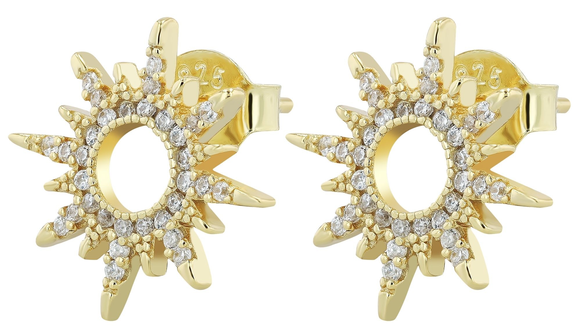 Adelia´s Paar Ohrstecker »Damen Ohrringe ¿ Ohrstecker aus 925 Silber mit Zirkonia«