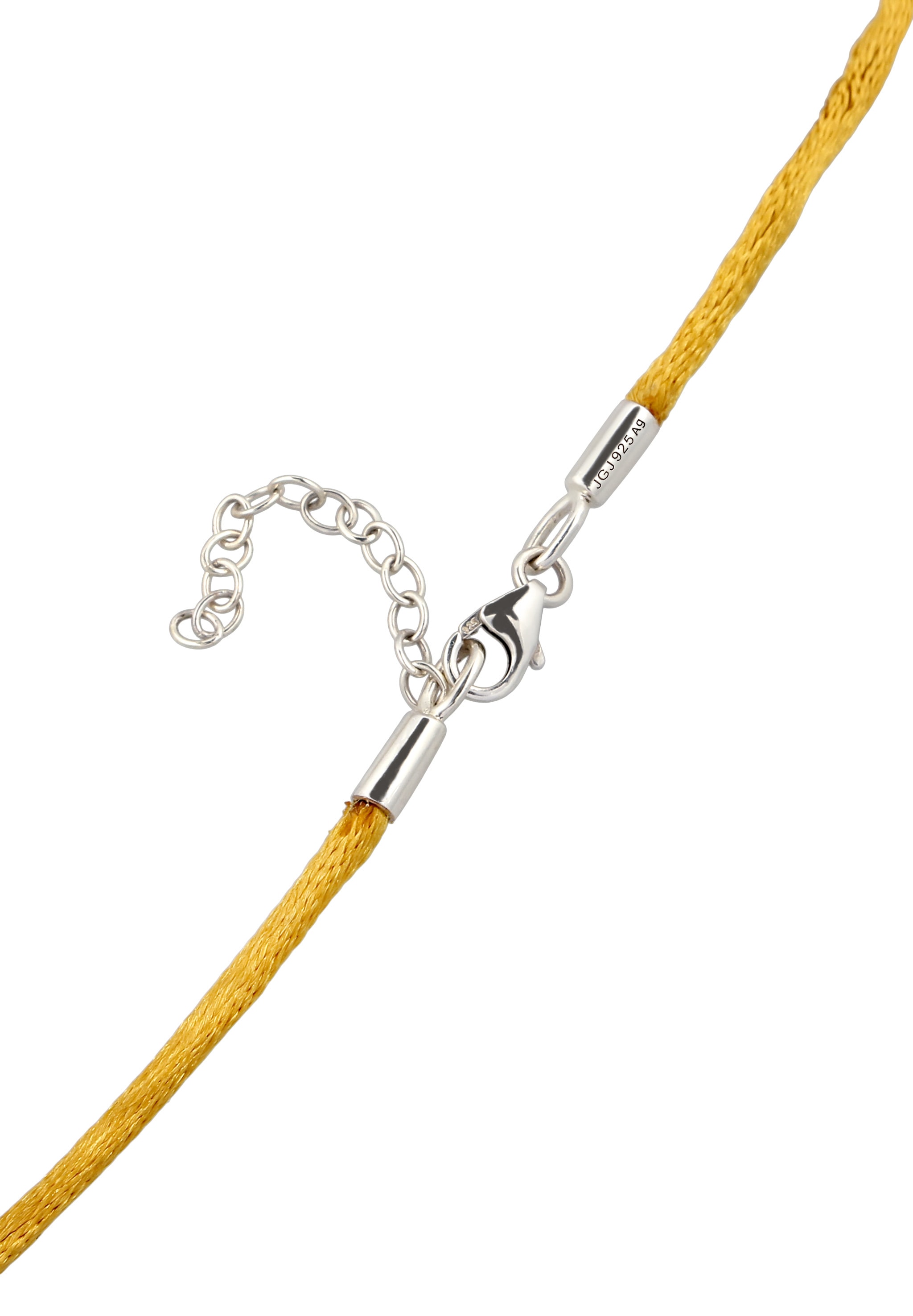 Elli Choker »Halskette Anhänger Sonne Satin Gelb 925 Sterling Silber«