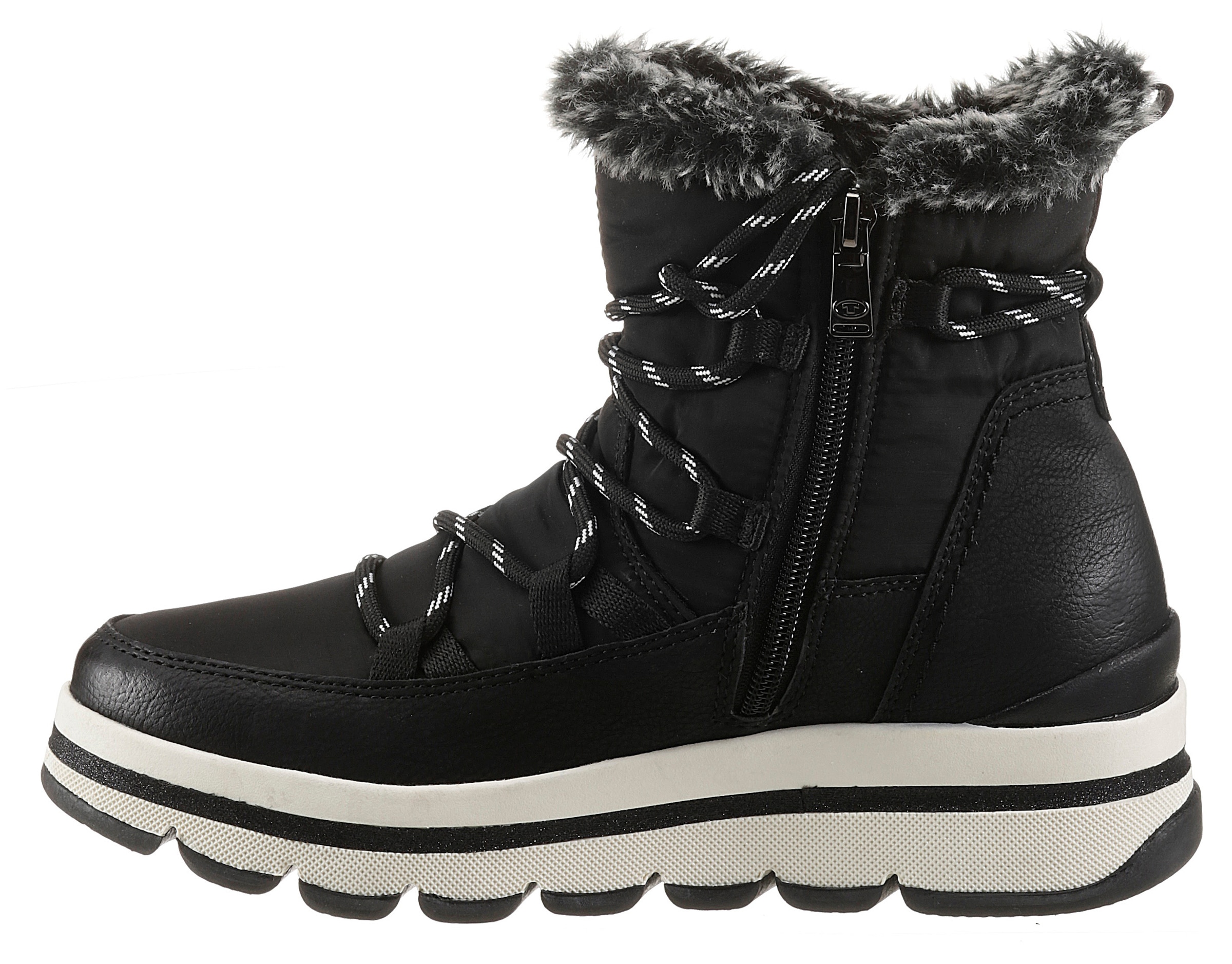 TOM TAILOR Winterboots, mit Fellimitat-Kragen