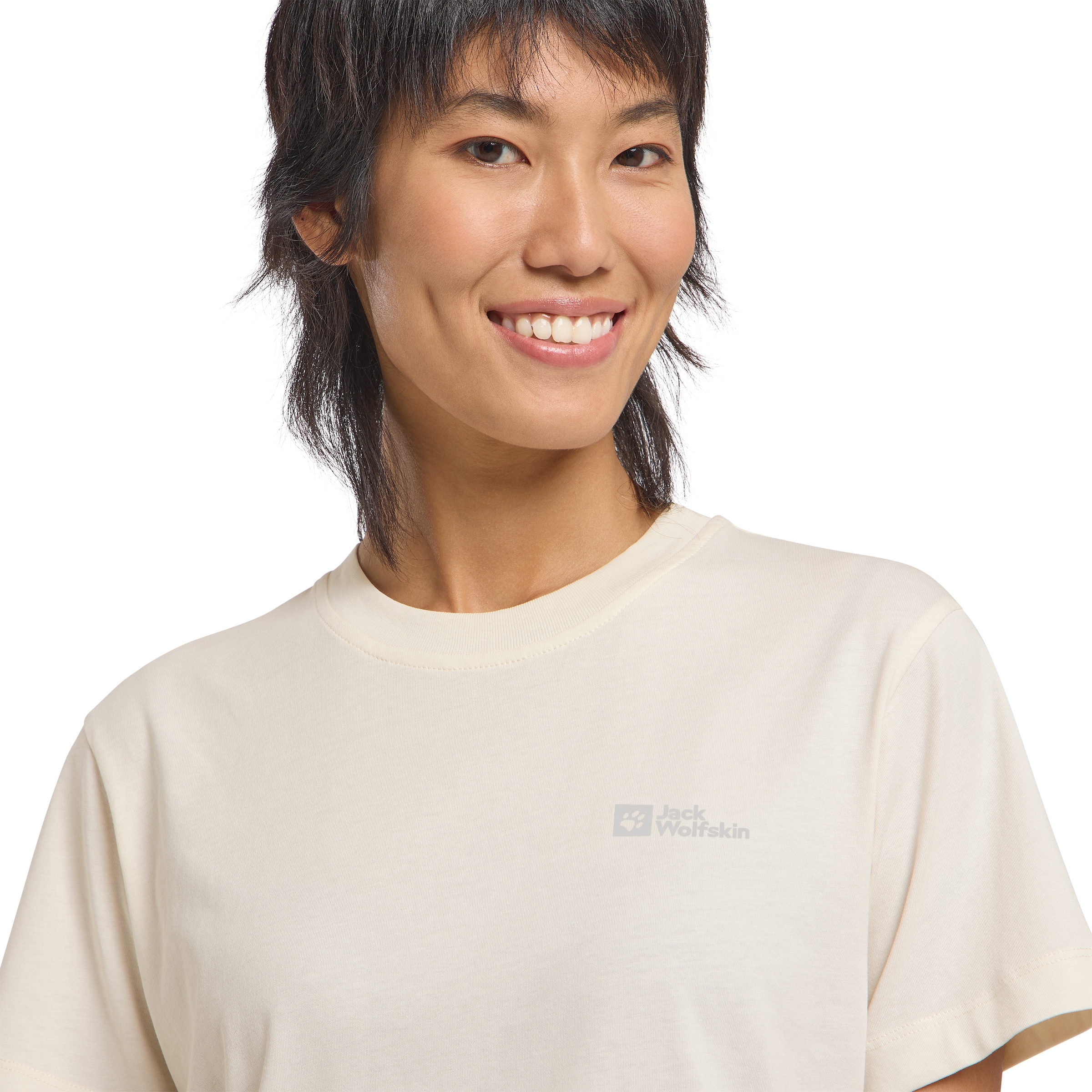 Jack Wolfskin T-Shirt »ESSENTIAL T W«, weiches, klassisches T-Shirt aus atmungsaktiver Bio-Baumwolle