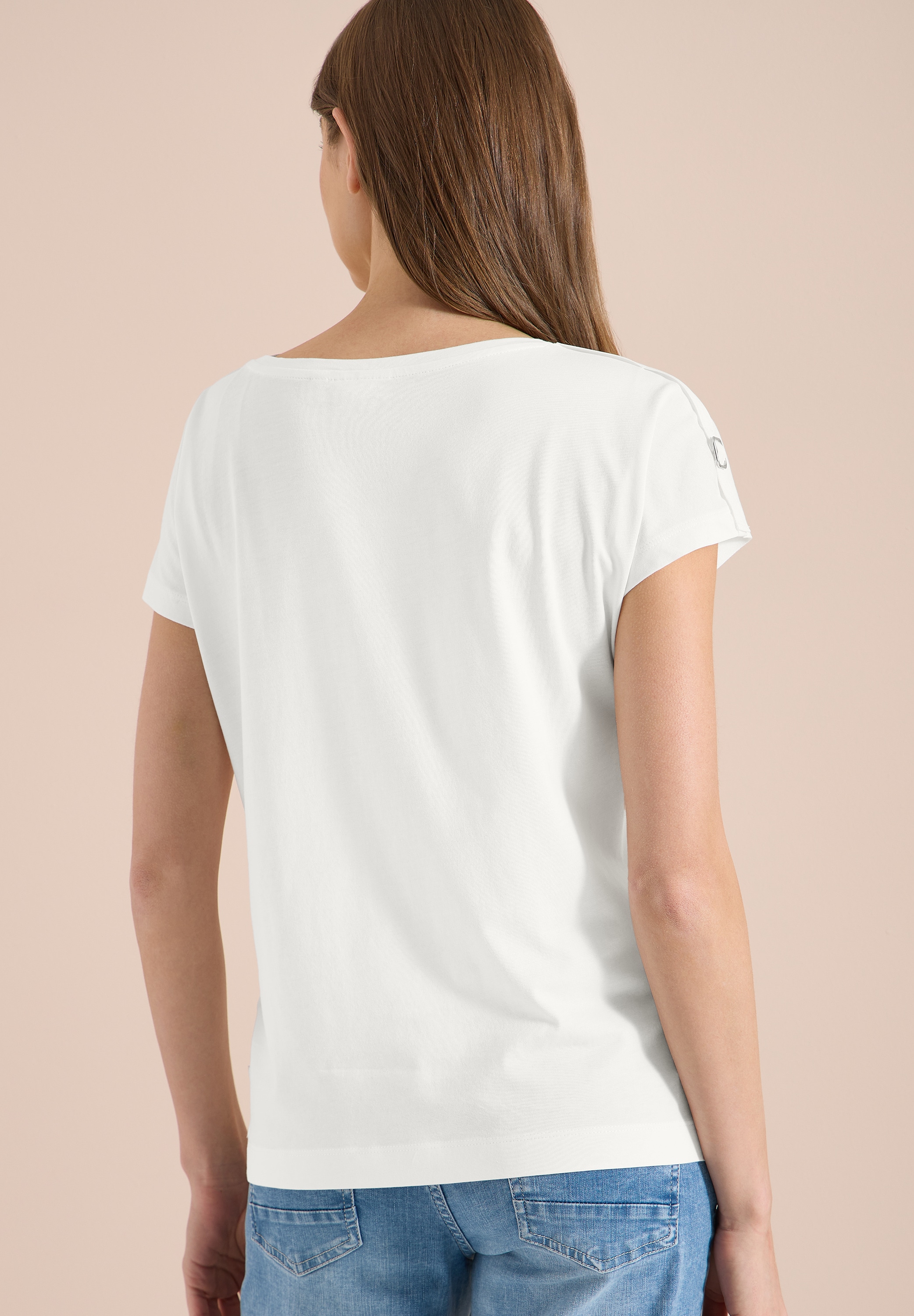 Cecil Kurzarmshirt Sommershirt mit Schnallendetail