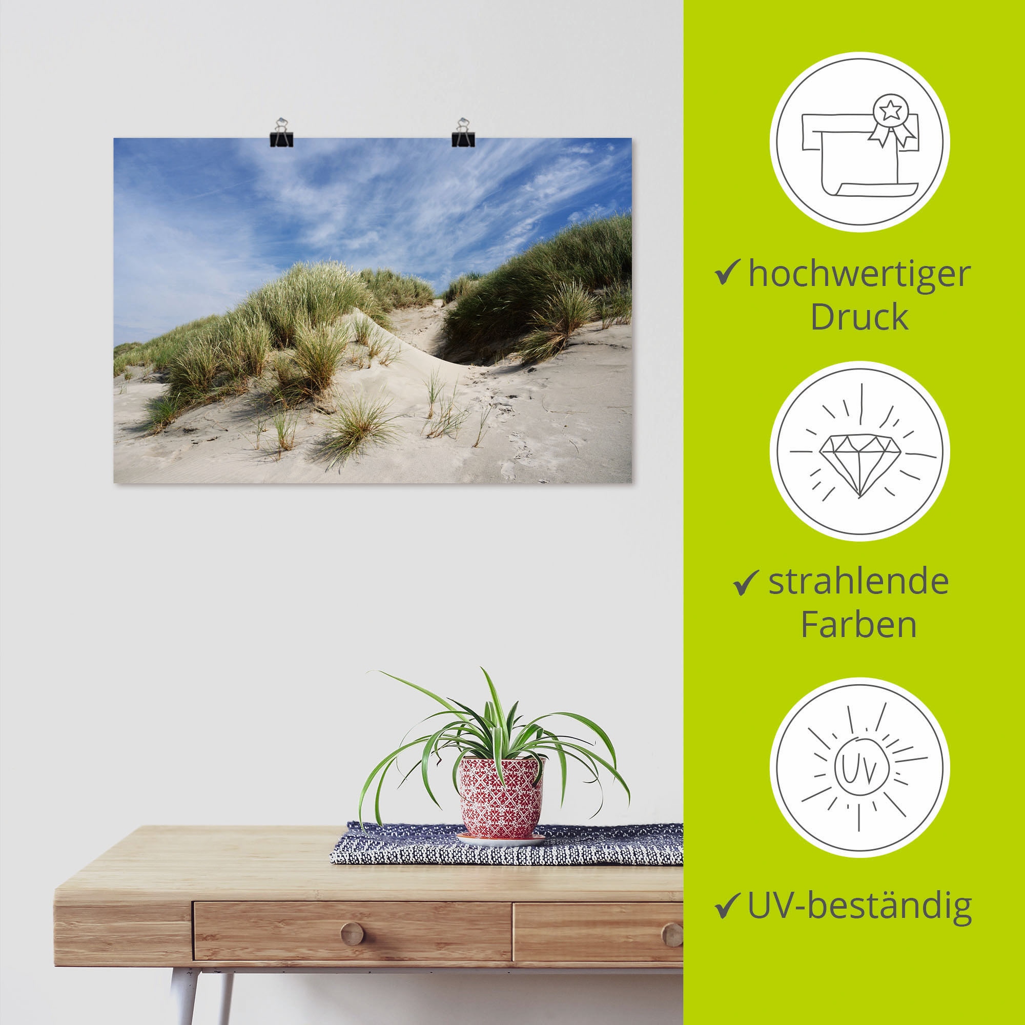Artland Wandbild »Dünen auf Baltrum«, Strandbilder, (1 St.), als Alubild,  Leinwandbild, Wandaufkleber oder Poster in versch. Größen kaufen bei OTTO